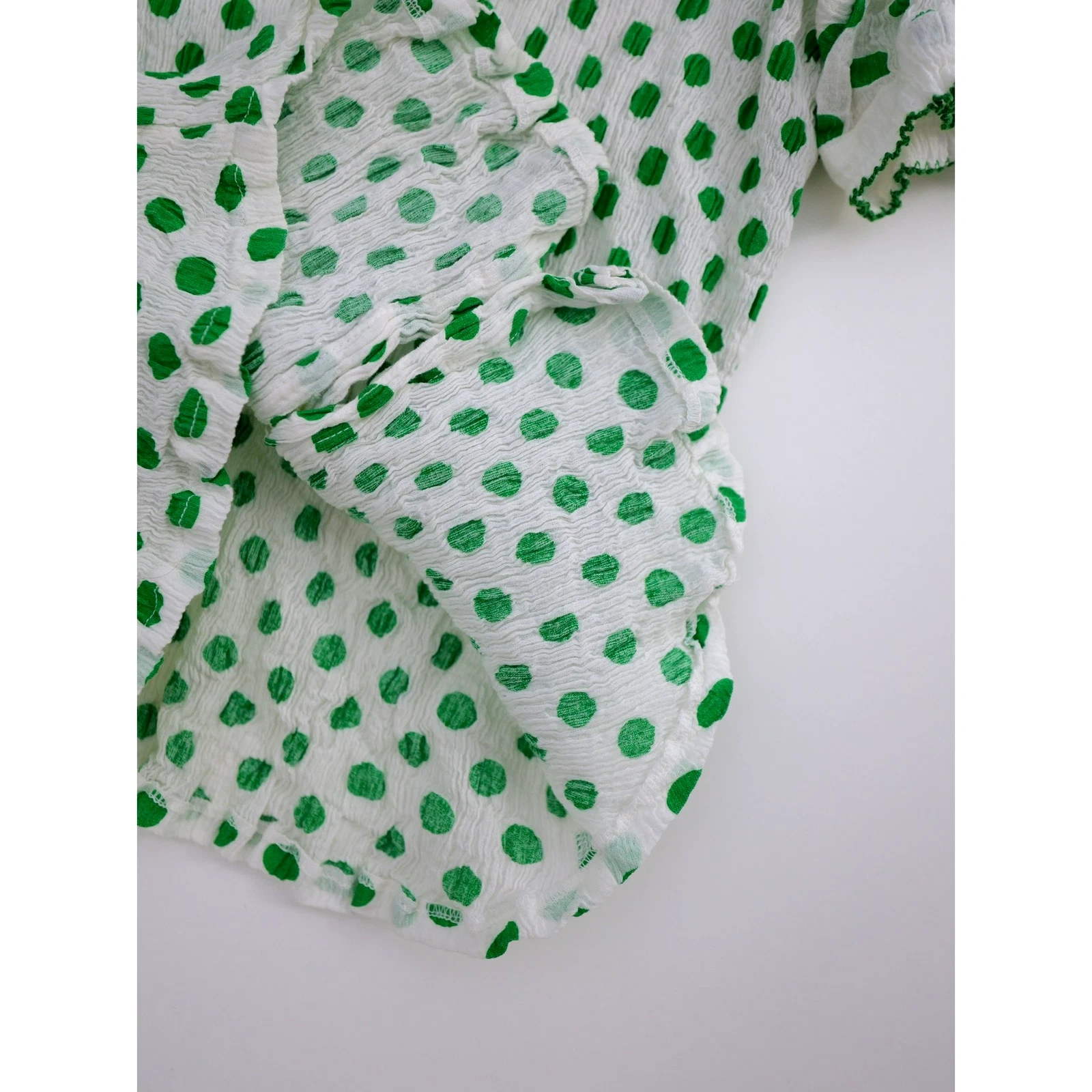 TSUMORI CHISATO Blouse Vert vintage, passéist — photo 10