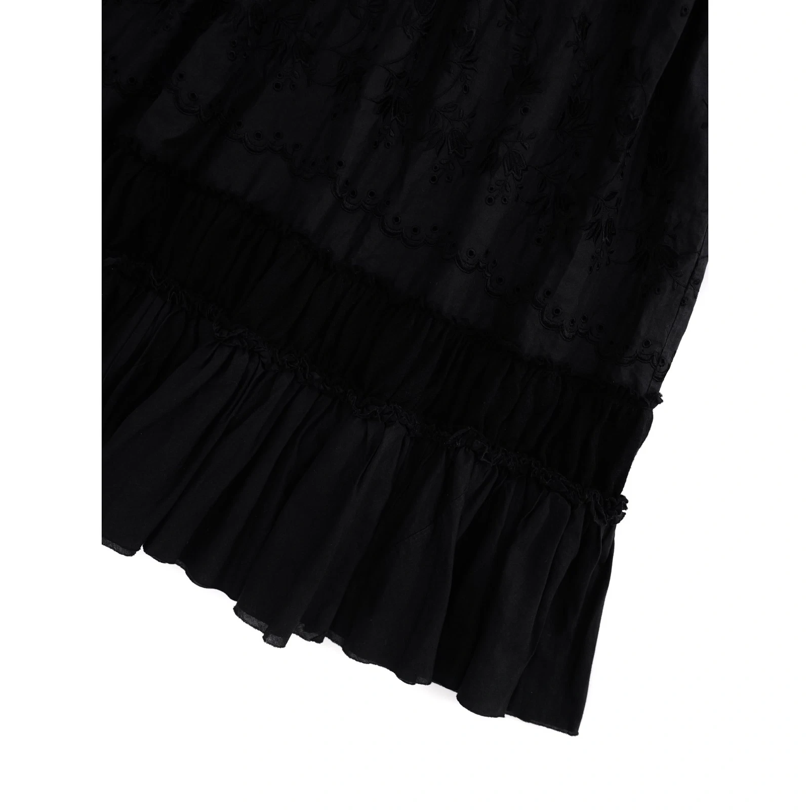 COMME DES GARÇONS Jupe mi-longue Noir vintage, passéist — photo 3