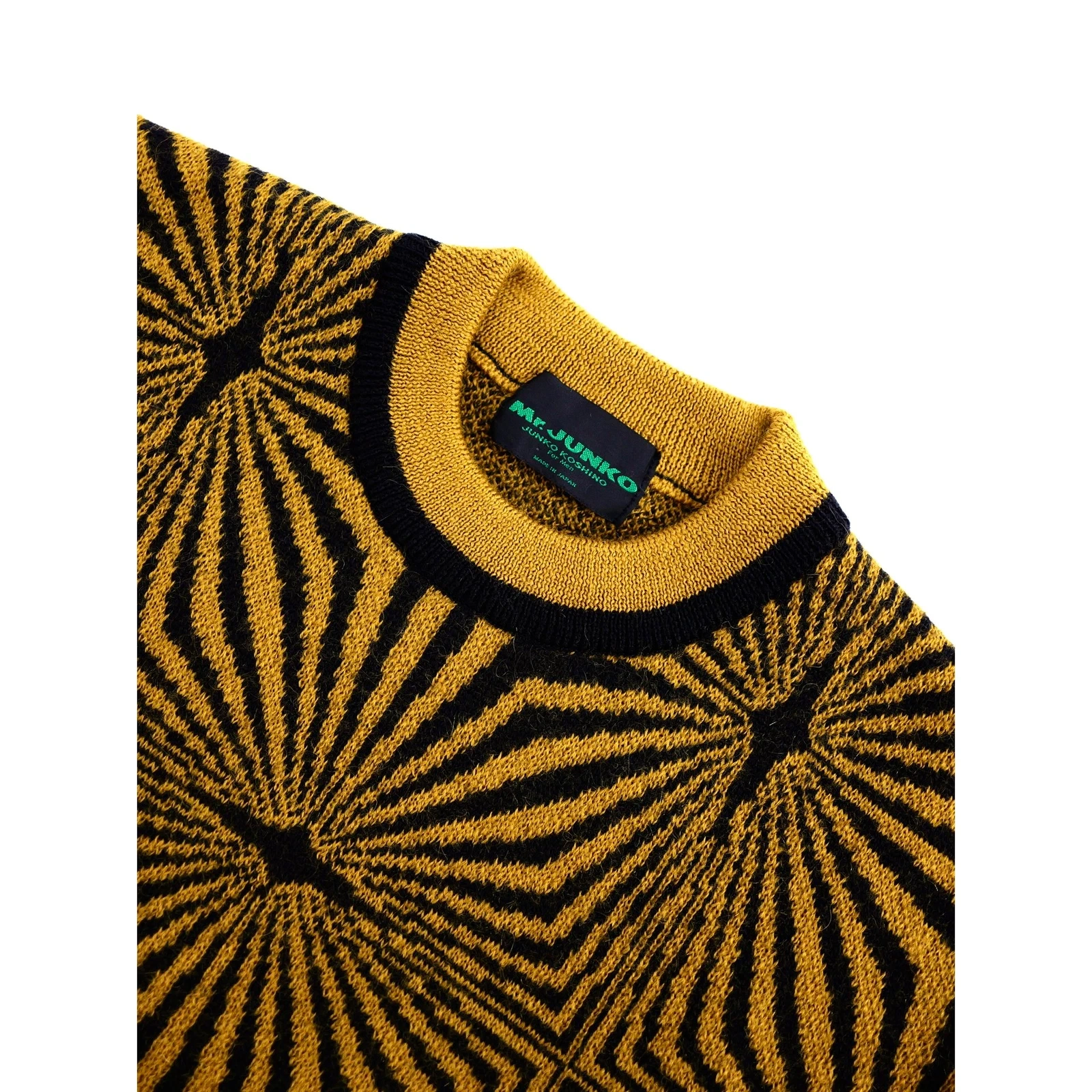 JUNKO KOSHINO Wool pull Jaune vintage, passéist — photo 3