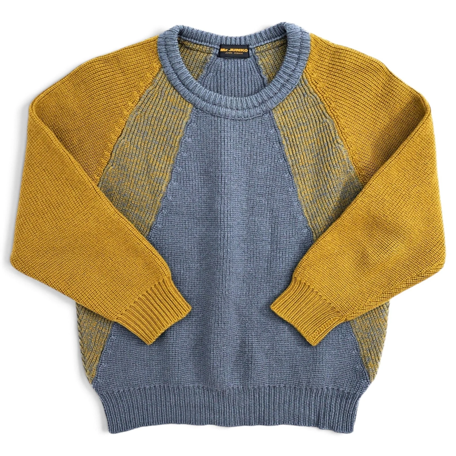 JUNKO KOSHINO Wool pull Jaune vintage, passéist — photo 1