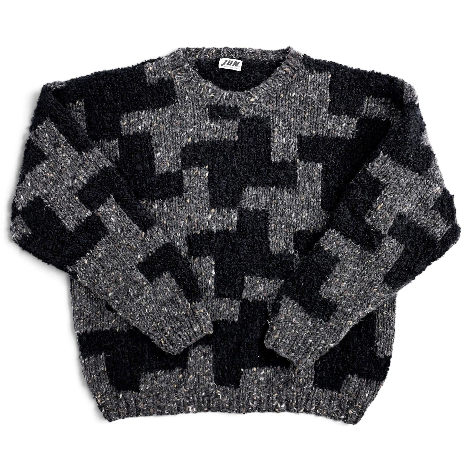 JUN Wool pull Anthracite vintage, passéist — photo 1