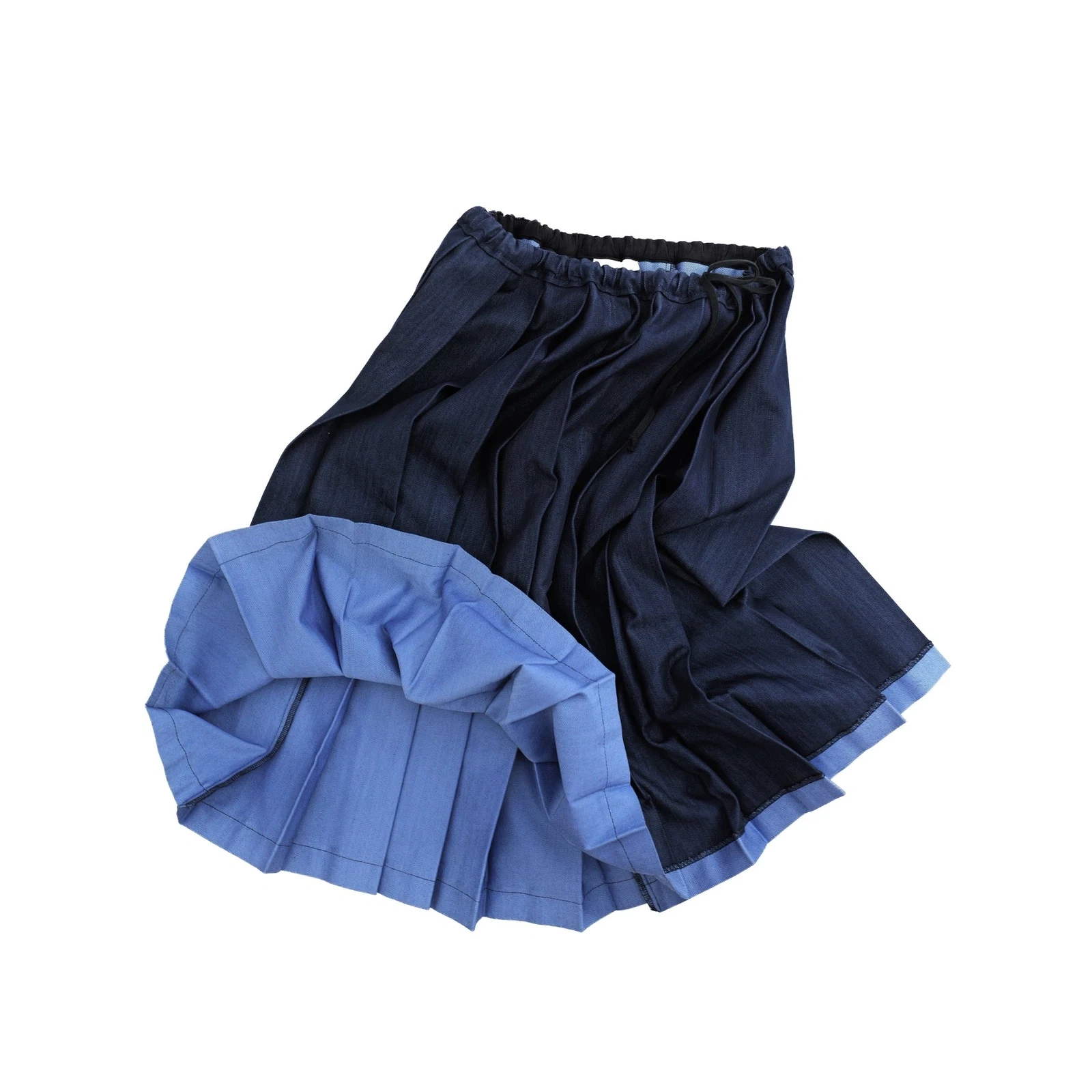 COMME DES GARÇONS Jupe mi-longue Marine vintage, passéist — photo 3