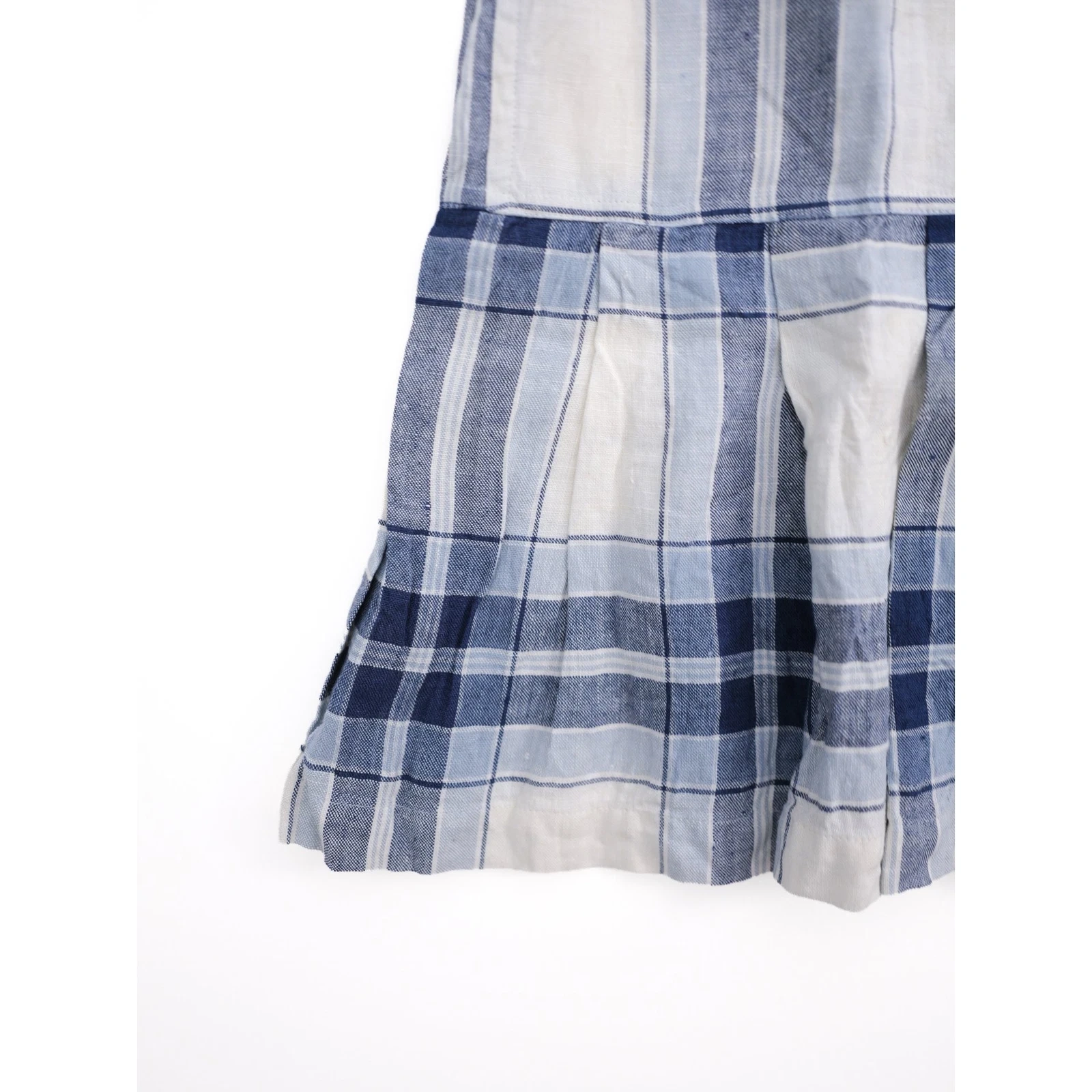 YOHJI YAMAMOTO Robe longue en lin Bleu vintage, passéist — photo 10