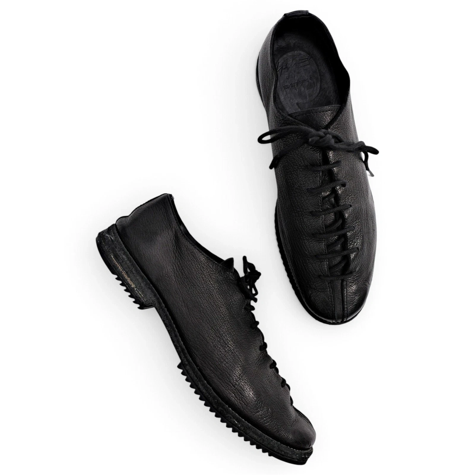YOHJI YAMAMOTO Leather lace ups Noir vintage, passéist — photo 1