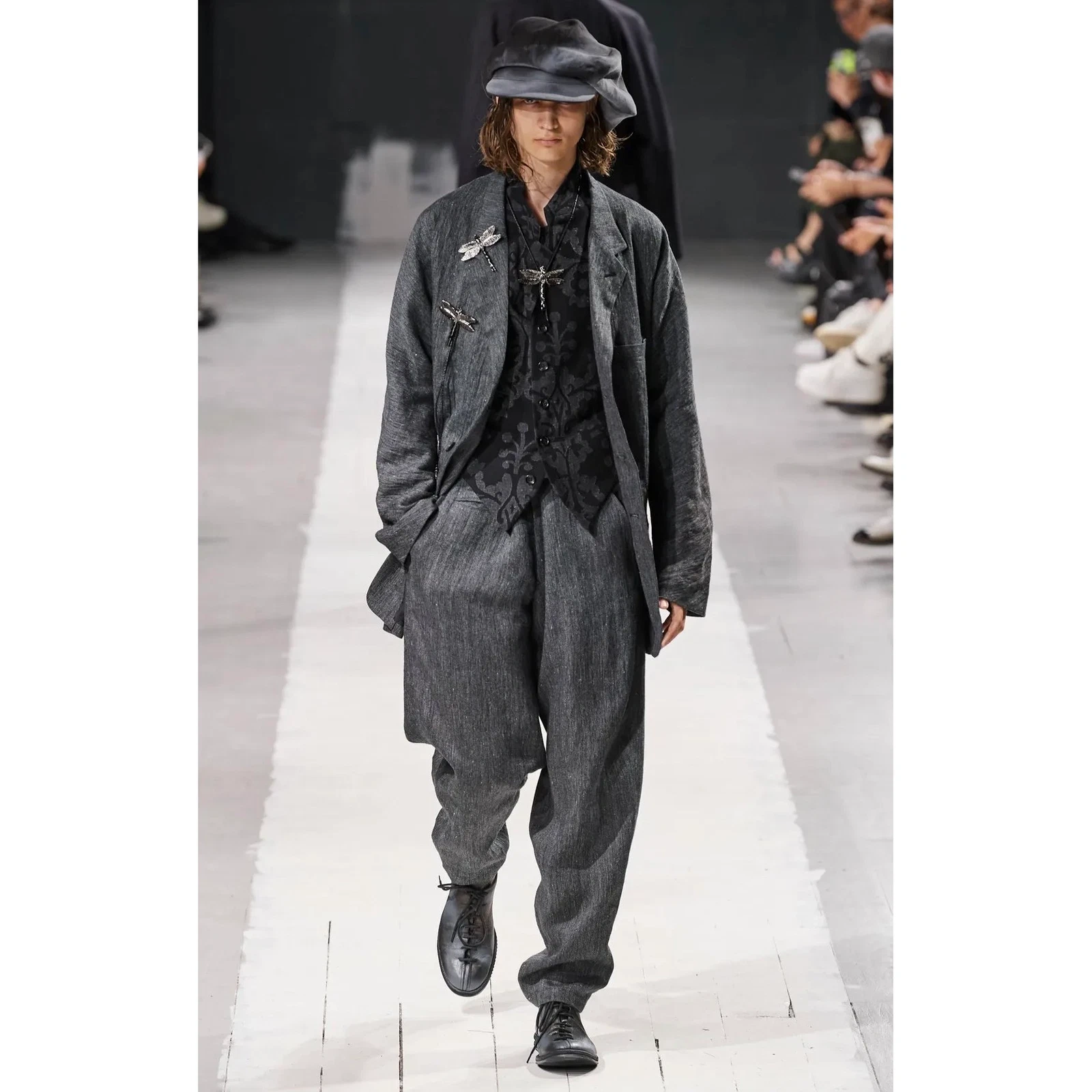 YOHJI YAMAMOTO Leather lace ups Noir vintage, passéist — photo 15