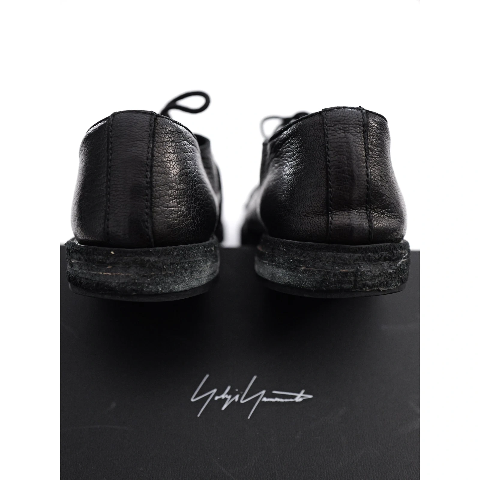 YOHJI YAMAMOTO Leather lace ups Noir vintage, passéist — photo 8