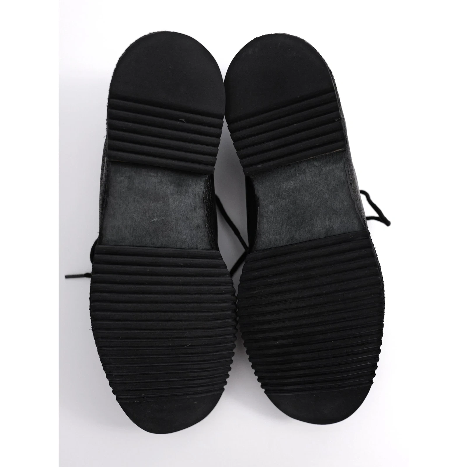 YOHJI YAMAMOTO Leather lace ups Noir vintage, passéist — photo 9
