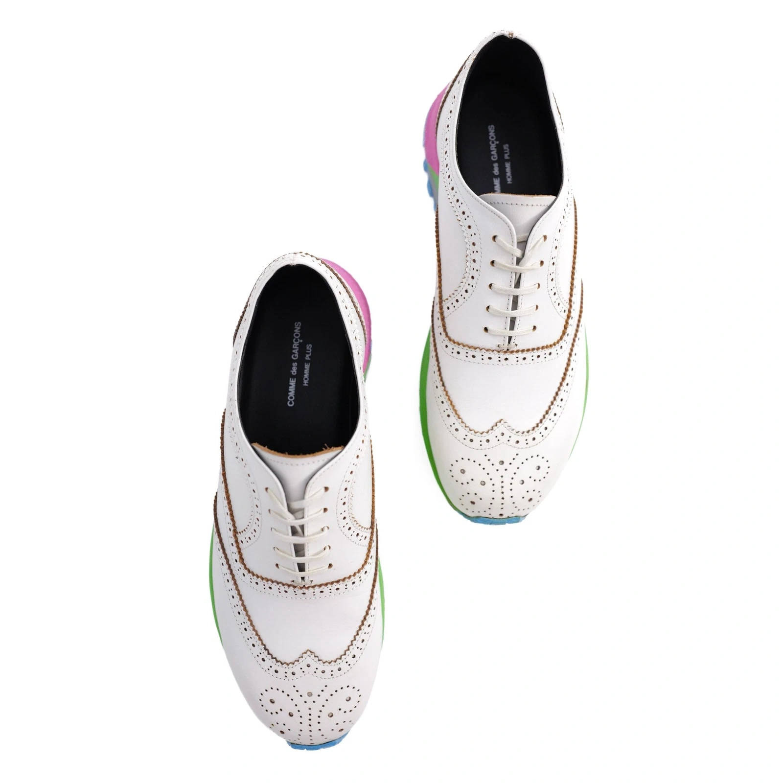 COMME DES GARÇONS Leather trainers Multicolore vintage, passéist — photo 2