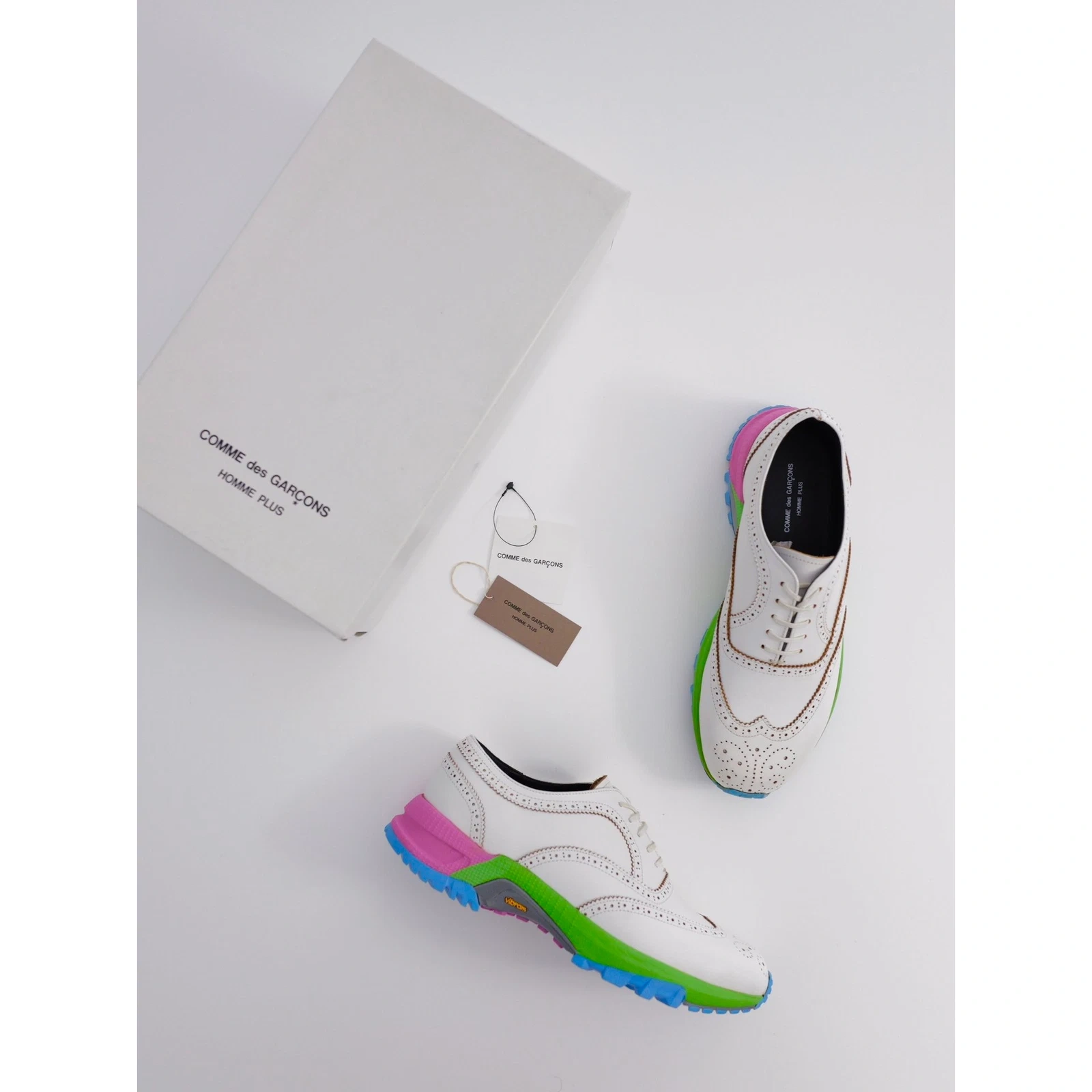 COMME DES GARÇONS Leather trainers Multicolore vintage, passéist — photo 4
