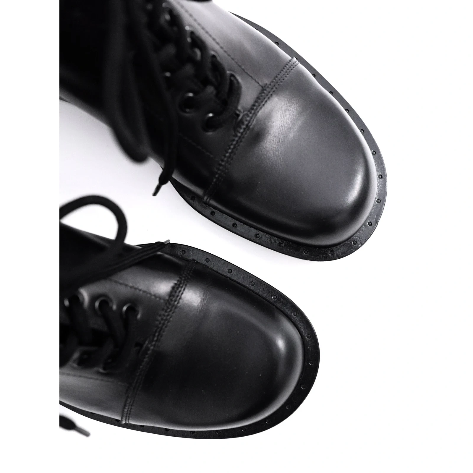 YOHJI YAMAMOTO Leather boots Noir vintage, passéist — photo 5