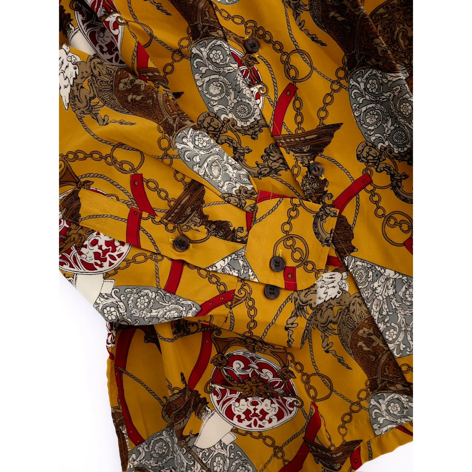 JUN Chemise Jaune vintage, passéist — photo 5