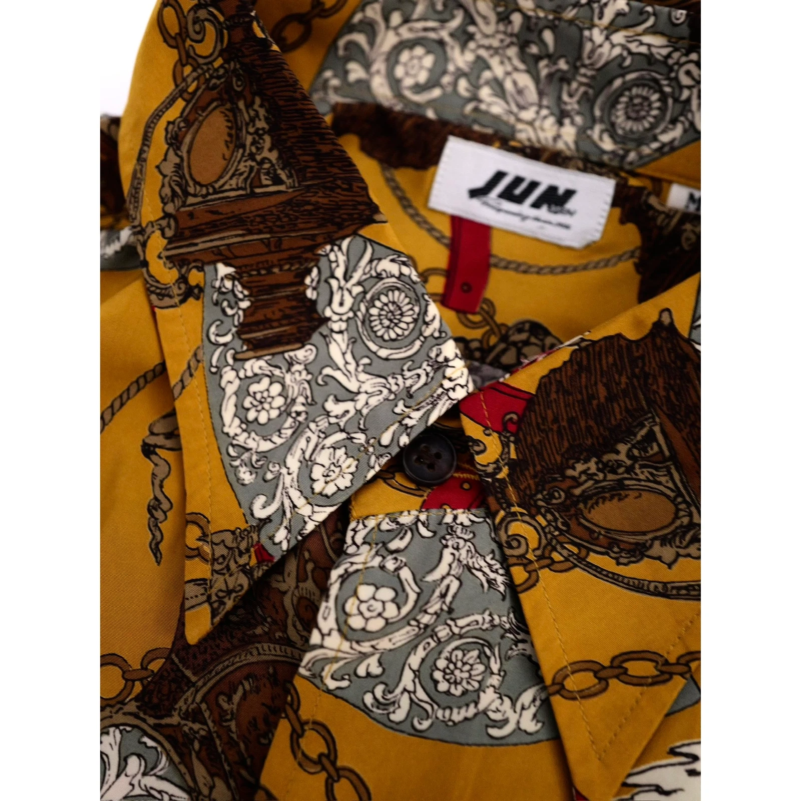 JUN Chemise Jaune vintage, passéist — photo 10