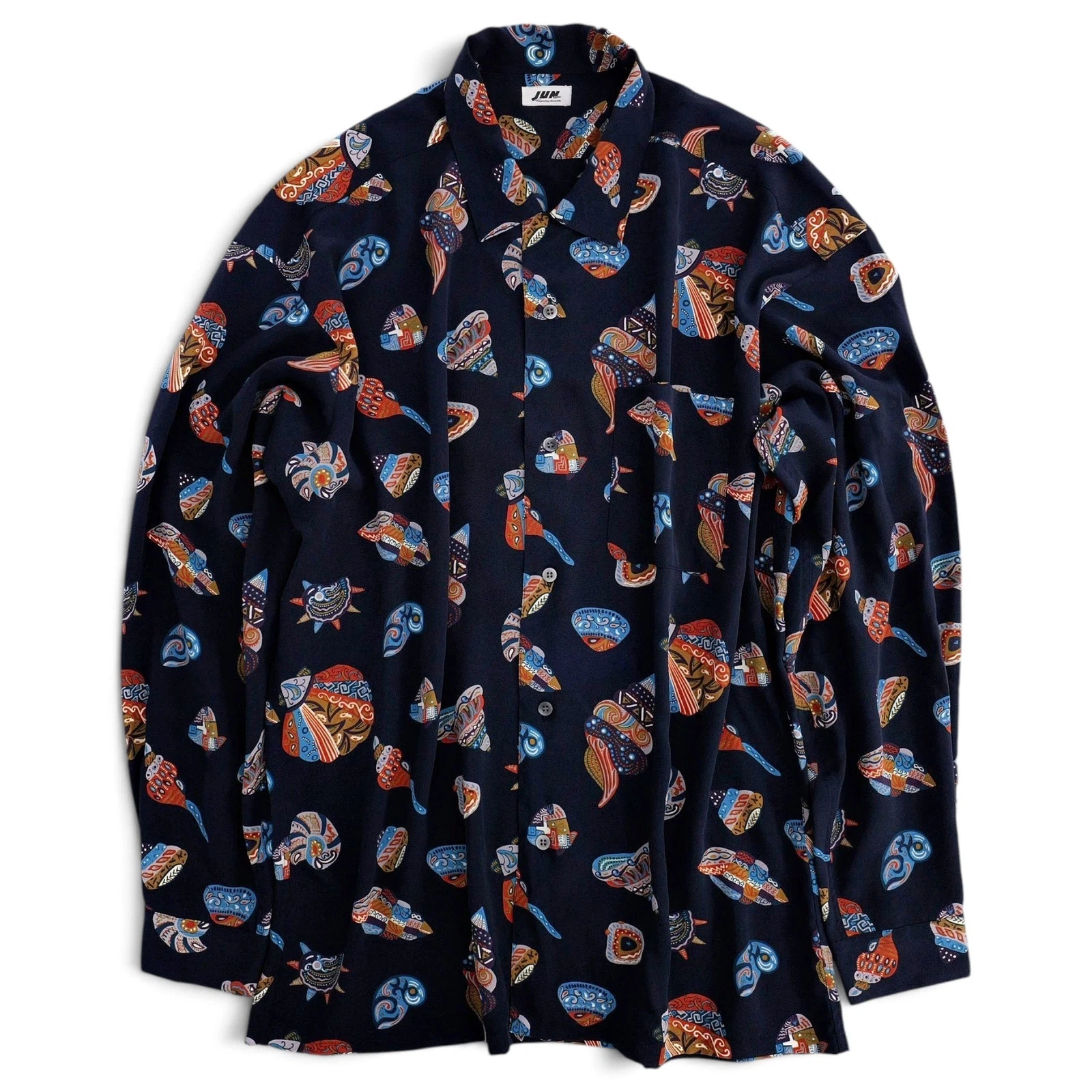 JUN Chemise Marine vintage, passéist — photo 1