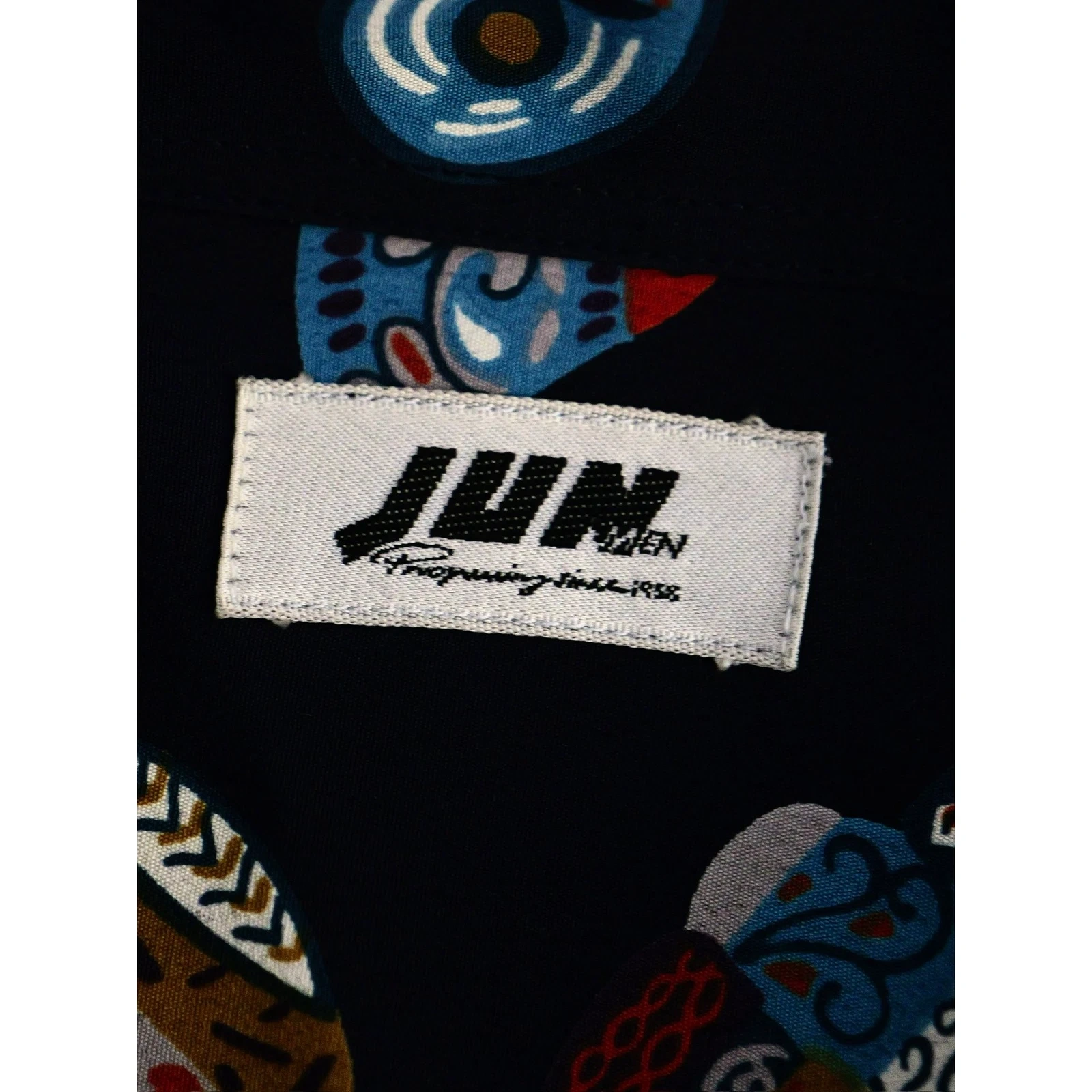 JUN Chemise Marine vintage, passéist — photo 11