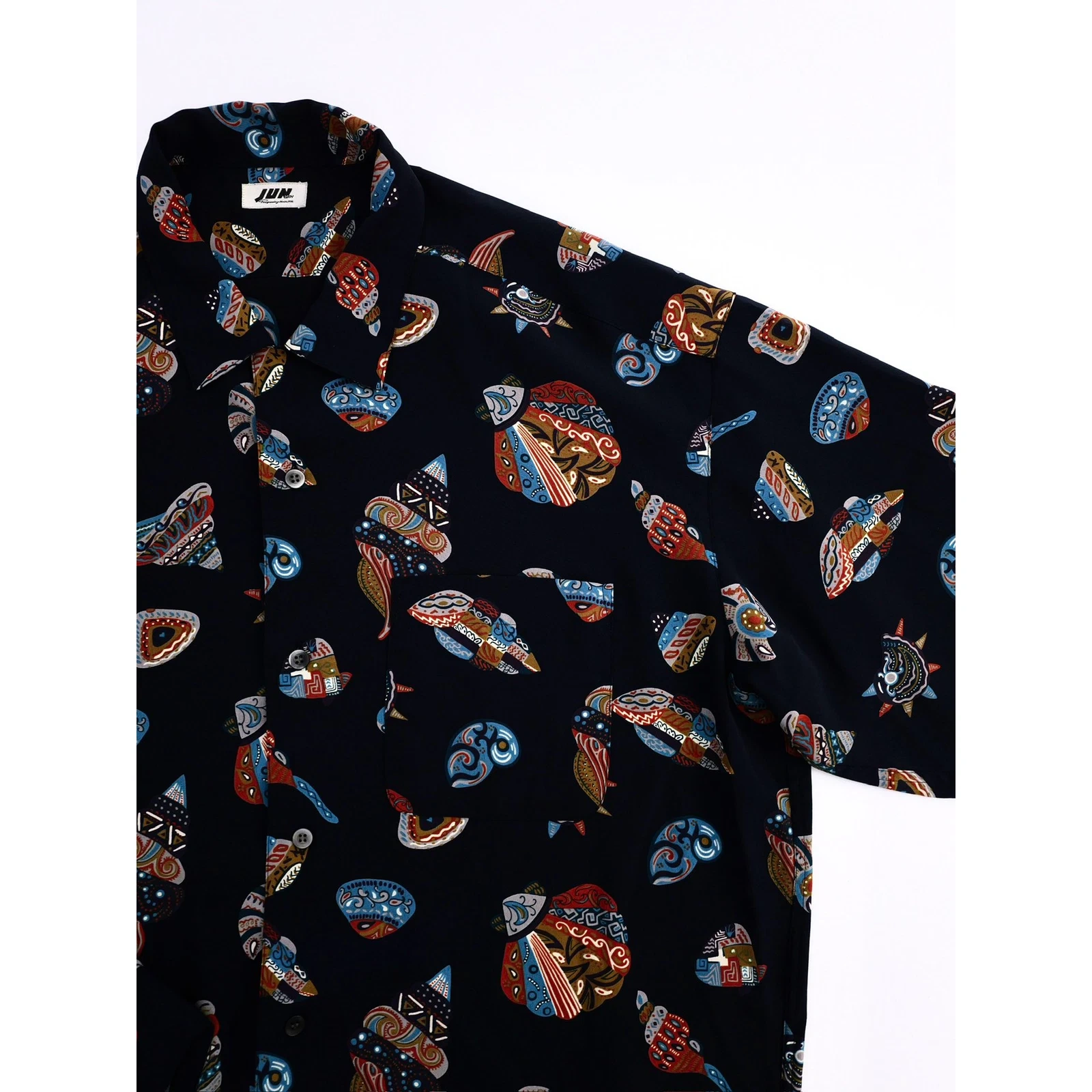 JUN Chemise Marine vintage, passéist — photo 8