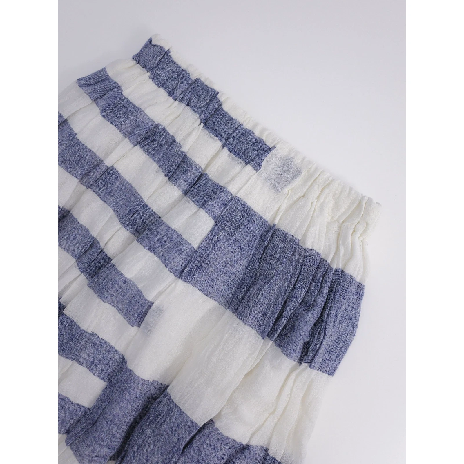 PLANTATION Jupe en lin Bleu vintage, passéist — photo 14