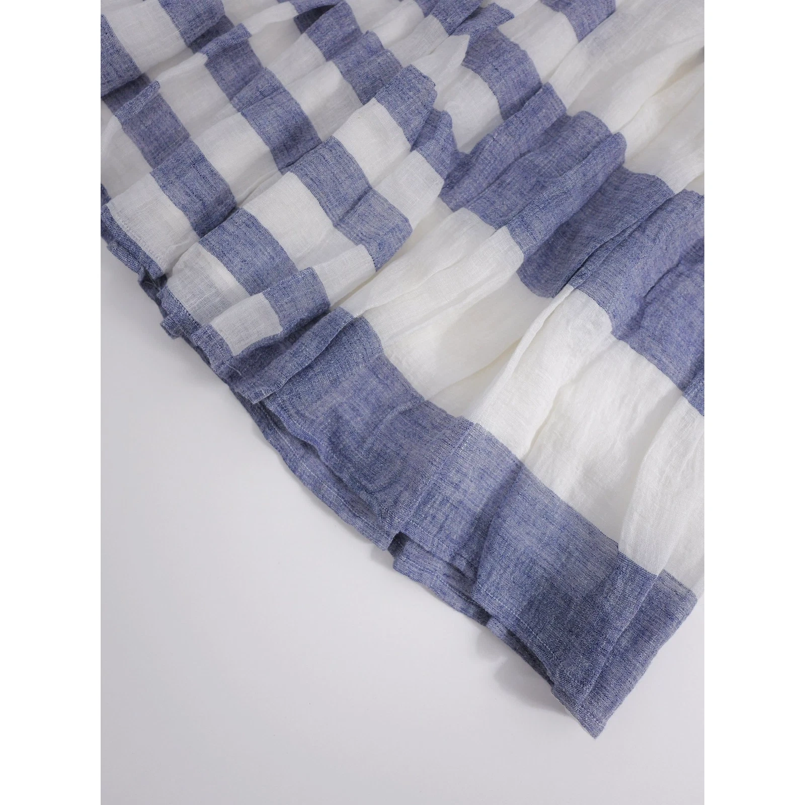 PLANTATION Jupe en lin Bleu vintage, passéist — photo 15