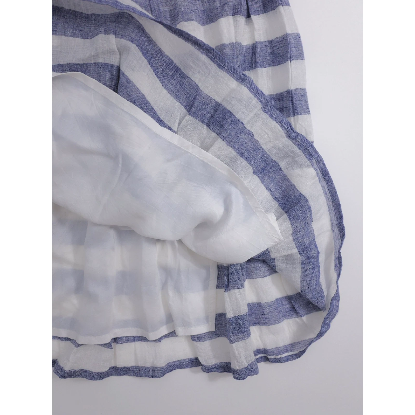 PLANTATION Jupe en lin Bleu vintage, passéist — photo 10