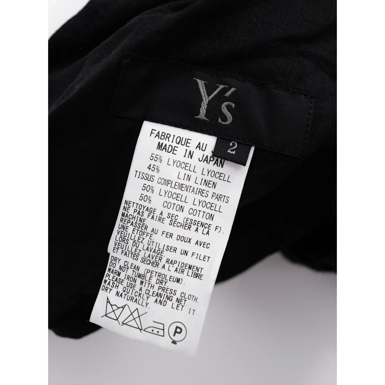 Y'S Chemise Noir vintage, passéist — photo 9