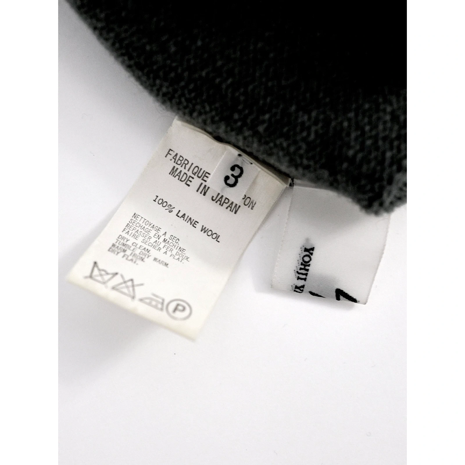 YOHJI YAMAMOTO Chapeau en laine Gris vintage, passéist — photo 7