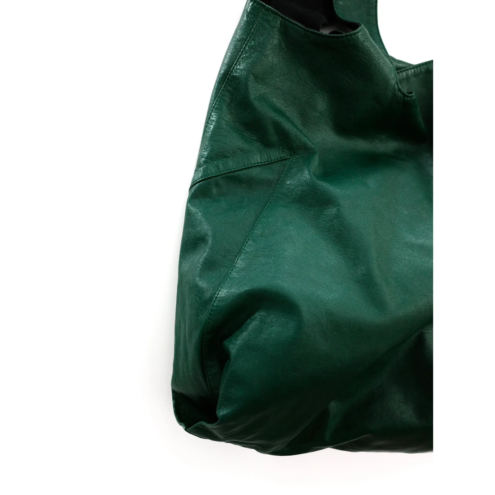 YOHJI YAMAMOTO Sac besace en cuir Vert vintage, passéist — photo 4