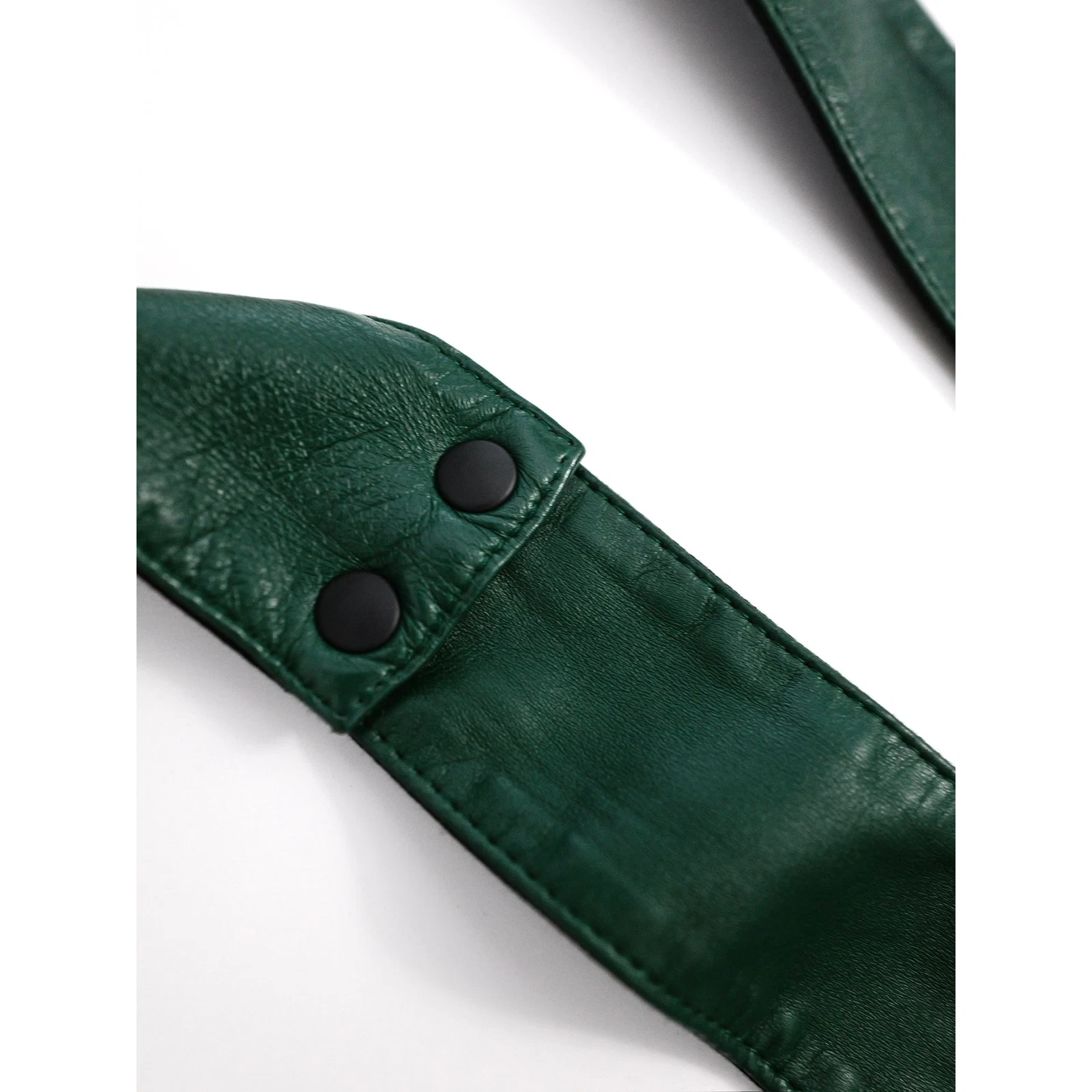 YOHJI YAMAMOTO Sac besace en cuir Vert vintage, passéist — photo 6