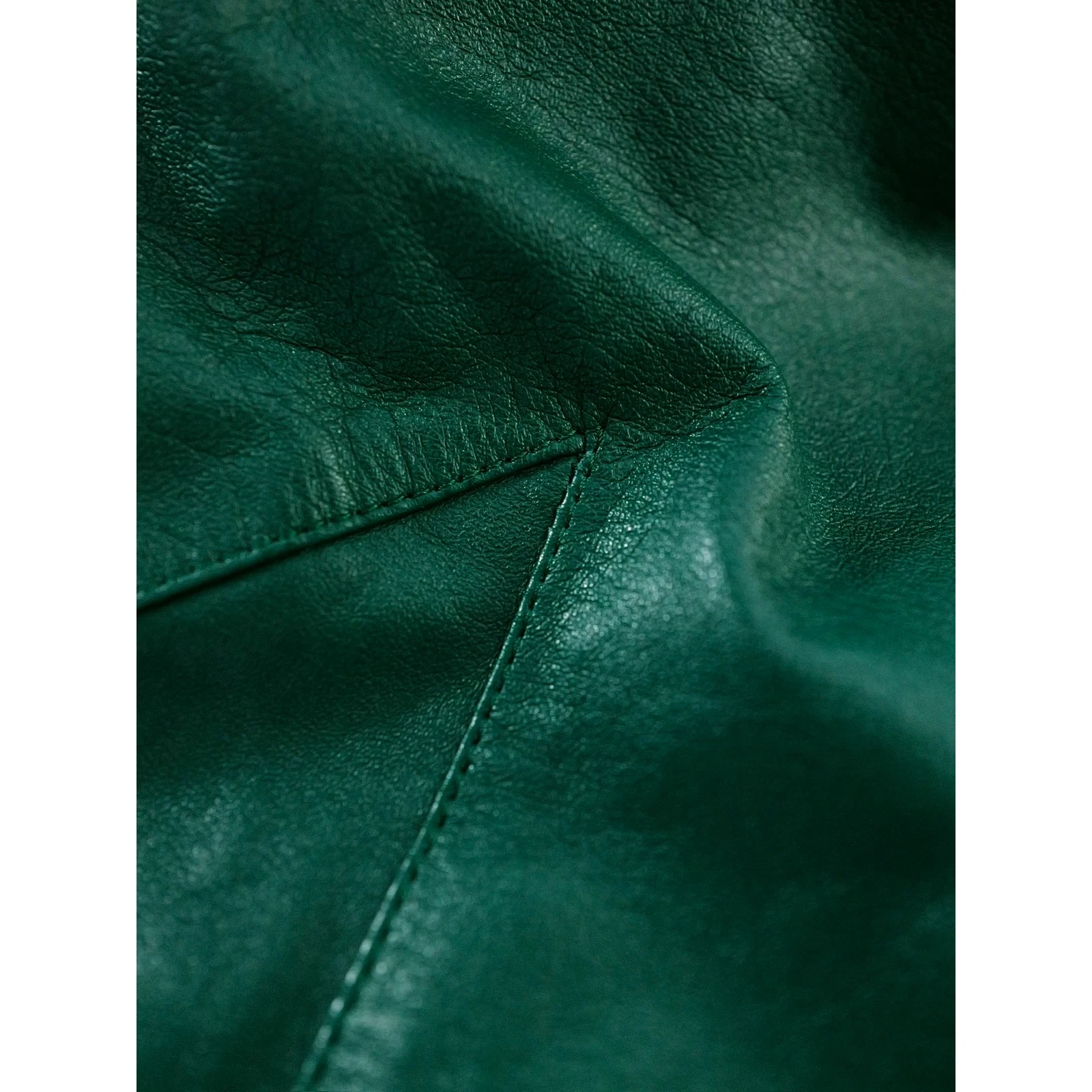 YOHJI YAMAMOTO Sac besace en cuir Vert vintage, passéist — photo 7