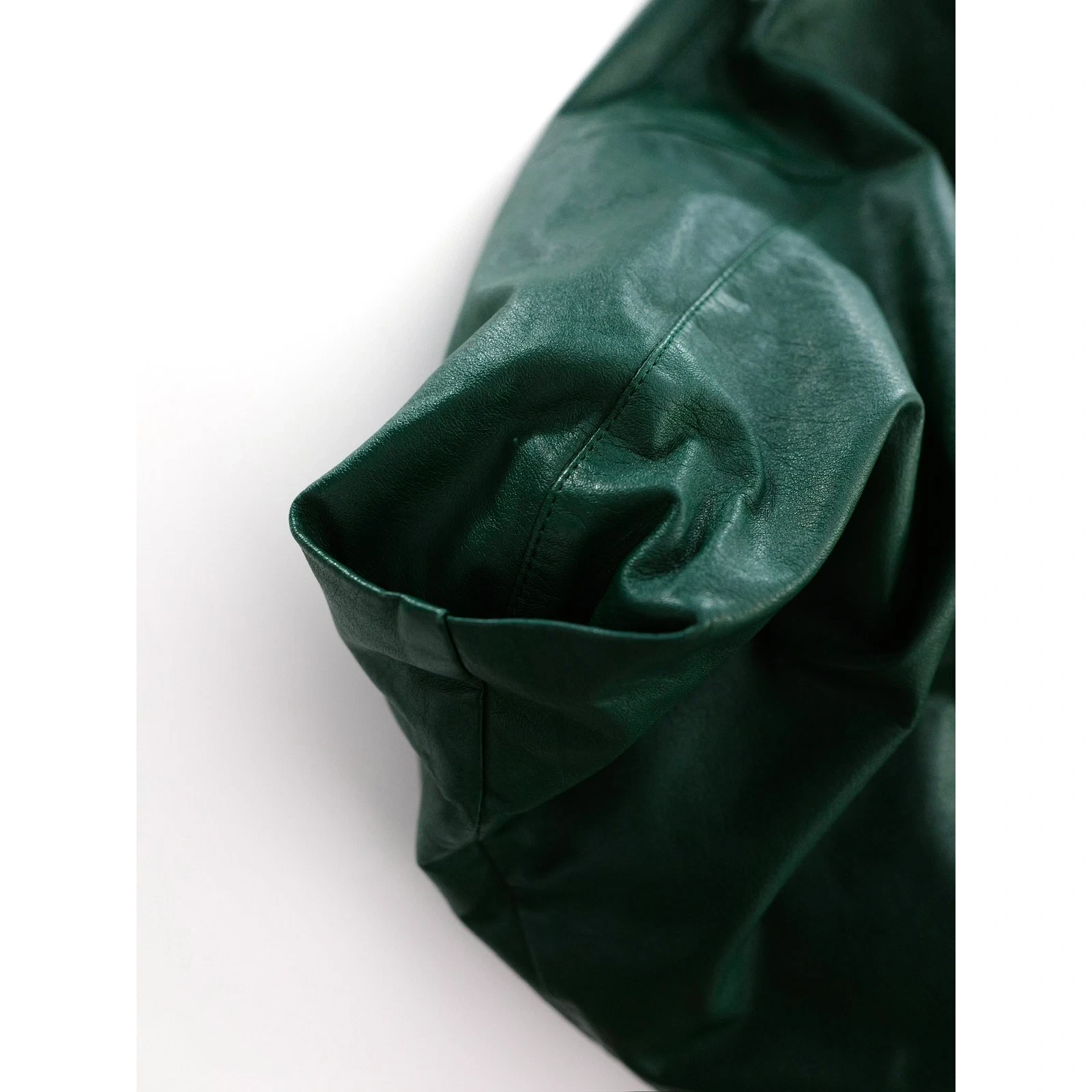 YOHJI YAMAMOTO Sac besace en cuir Vert vintage, passéist — photo 8