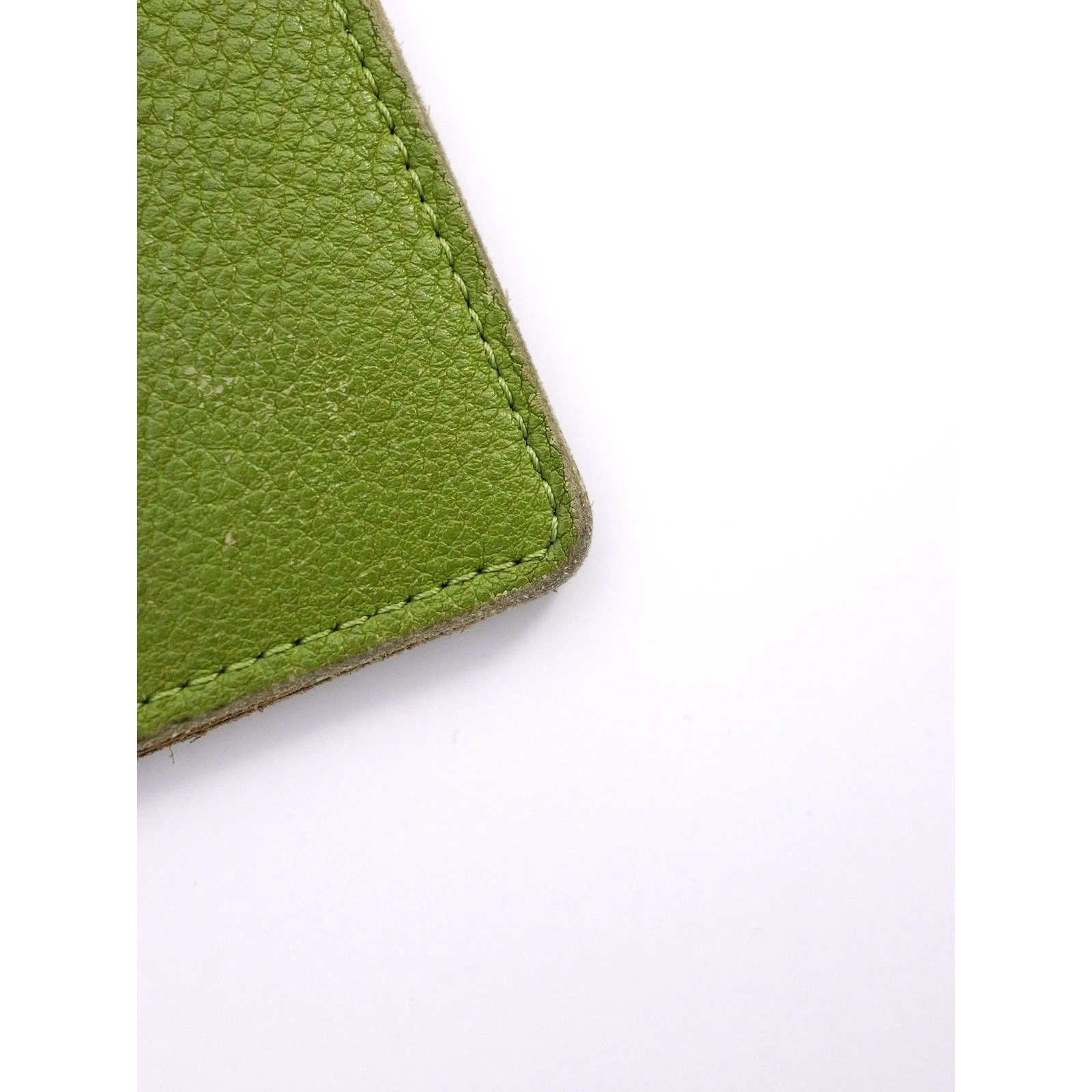 YOHJI YAMAMOTO Petite maroquinerie en cuir Vert vintage, passéist — photo 5