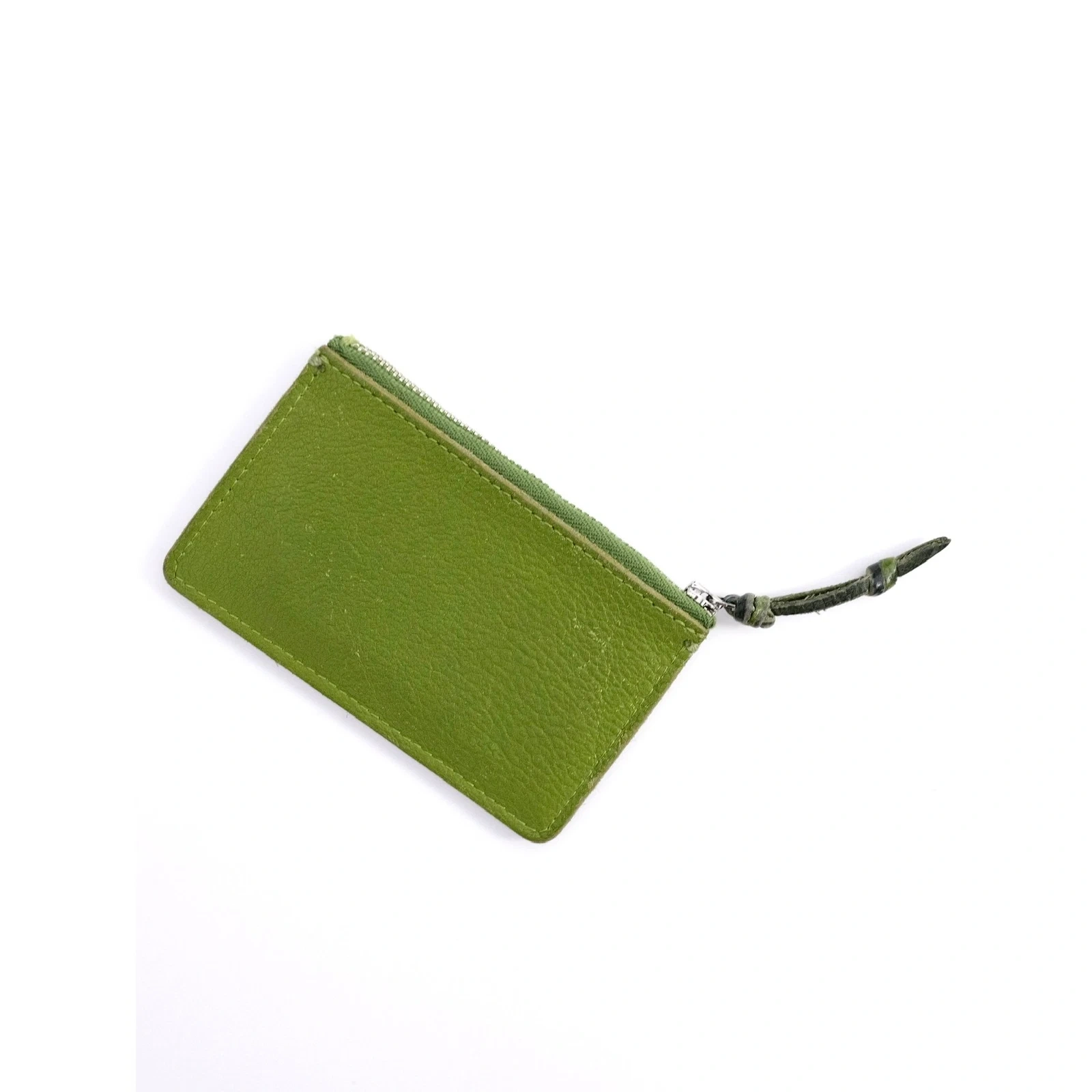 YOHJI YAMAMOTO Petite maroquinerie en cuir Vert vintage, passéist — photo 8
