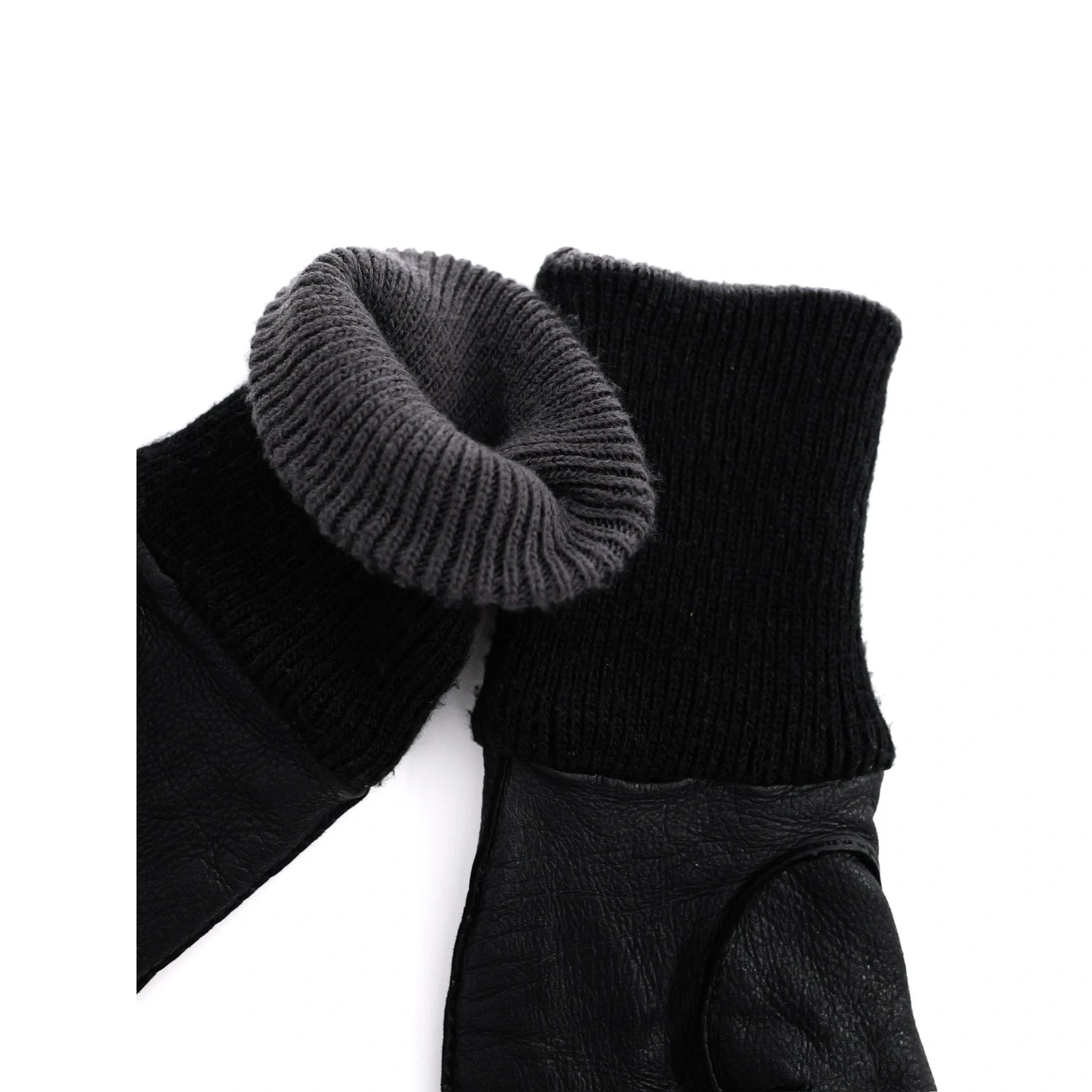 YOHJI YAMAMOTO Leather gloves Noir vintage, passéist — photo 13
