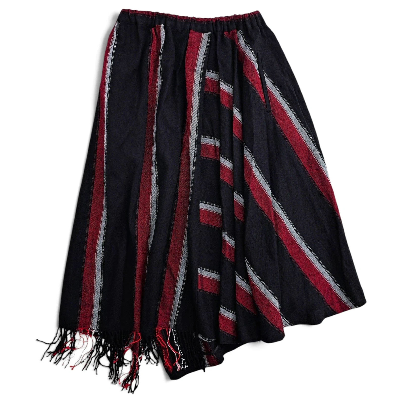 YOHJI YAMAMOTO Jupe en laine Noir vintage, passéist — photo 1