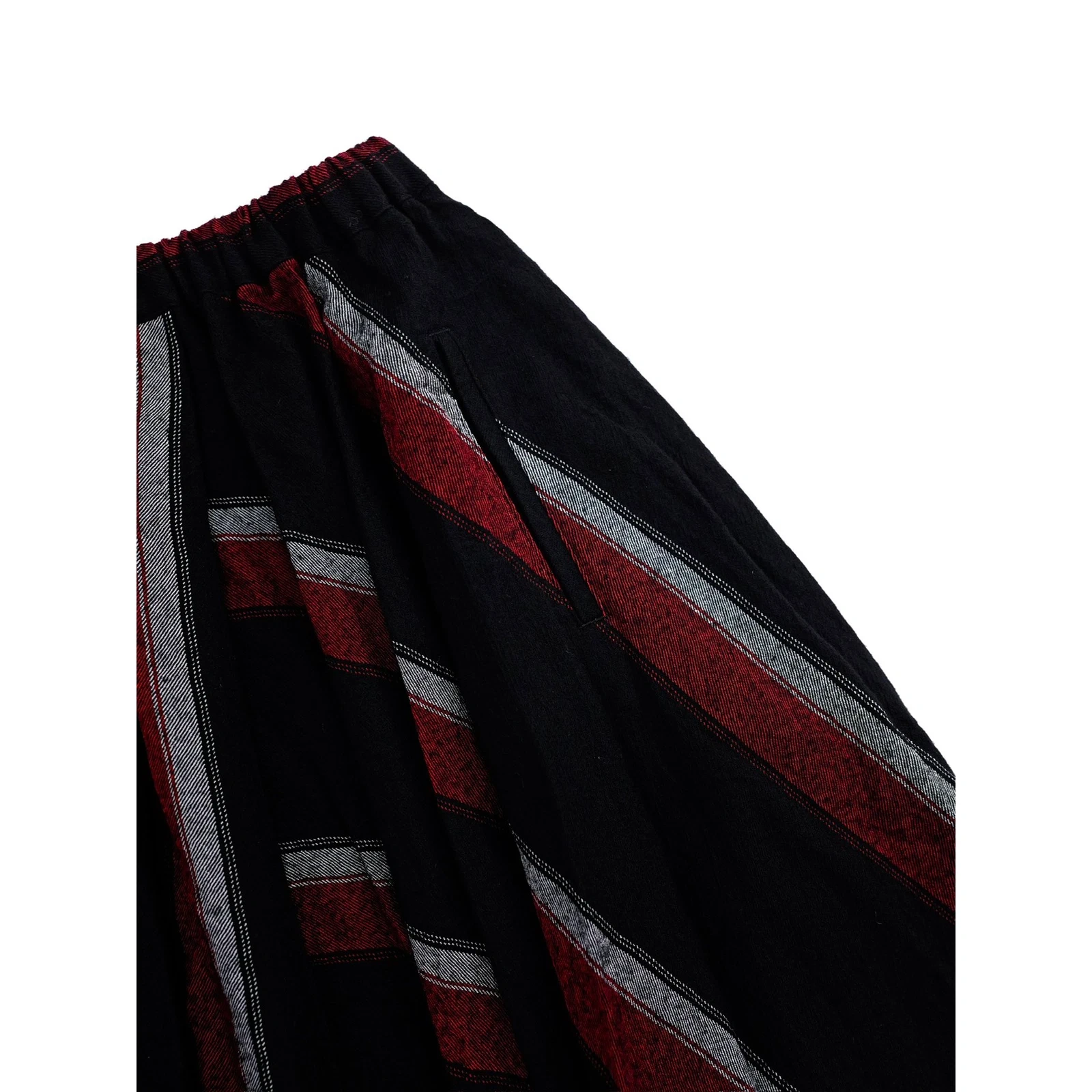 YOHJI YAMAMOTO Jupe en laine Noir vintage, passéist — photo 12