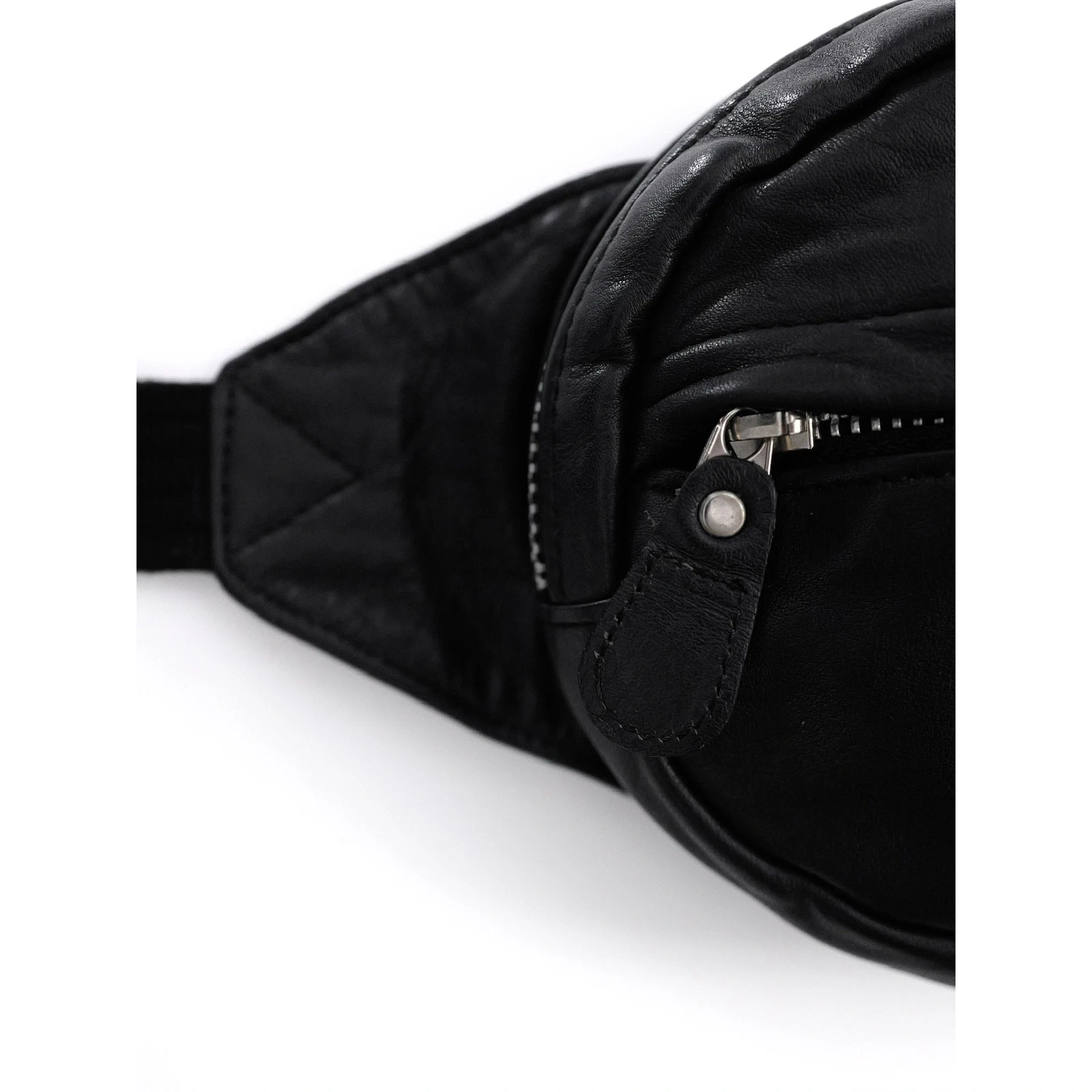 YOHJI YAMAMOTO Sac banane en cuir Noir vintage, passéist — photo 4