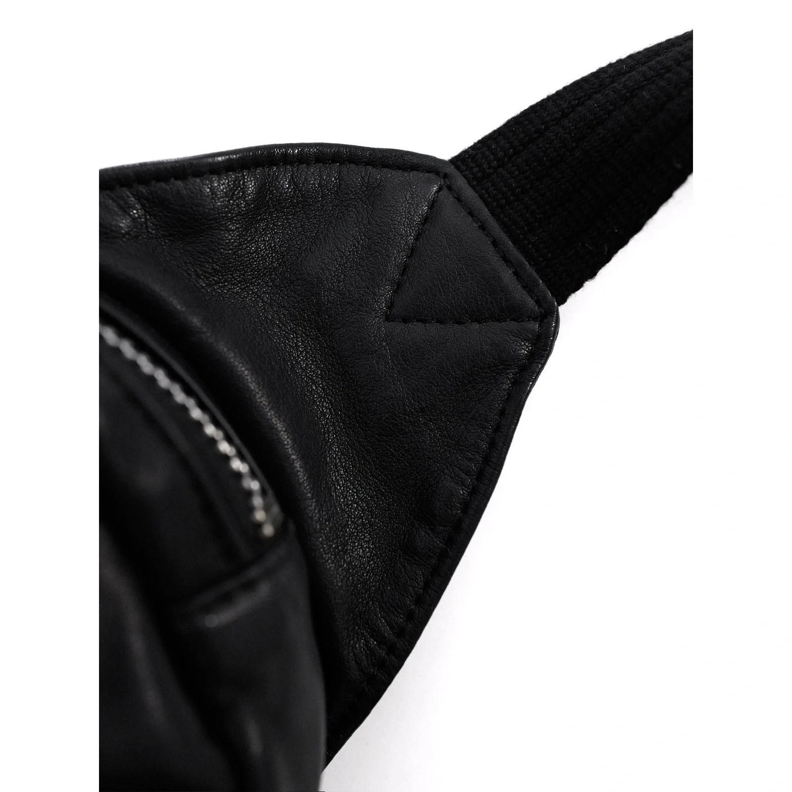 YOHJI YAMAMOTO Sac banane en cuir Noir vintage, passéist — photo 6