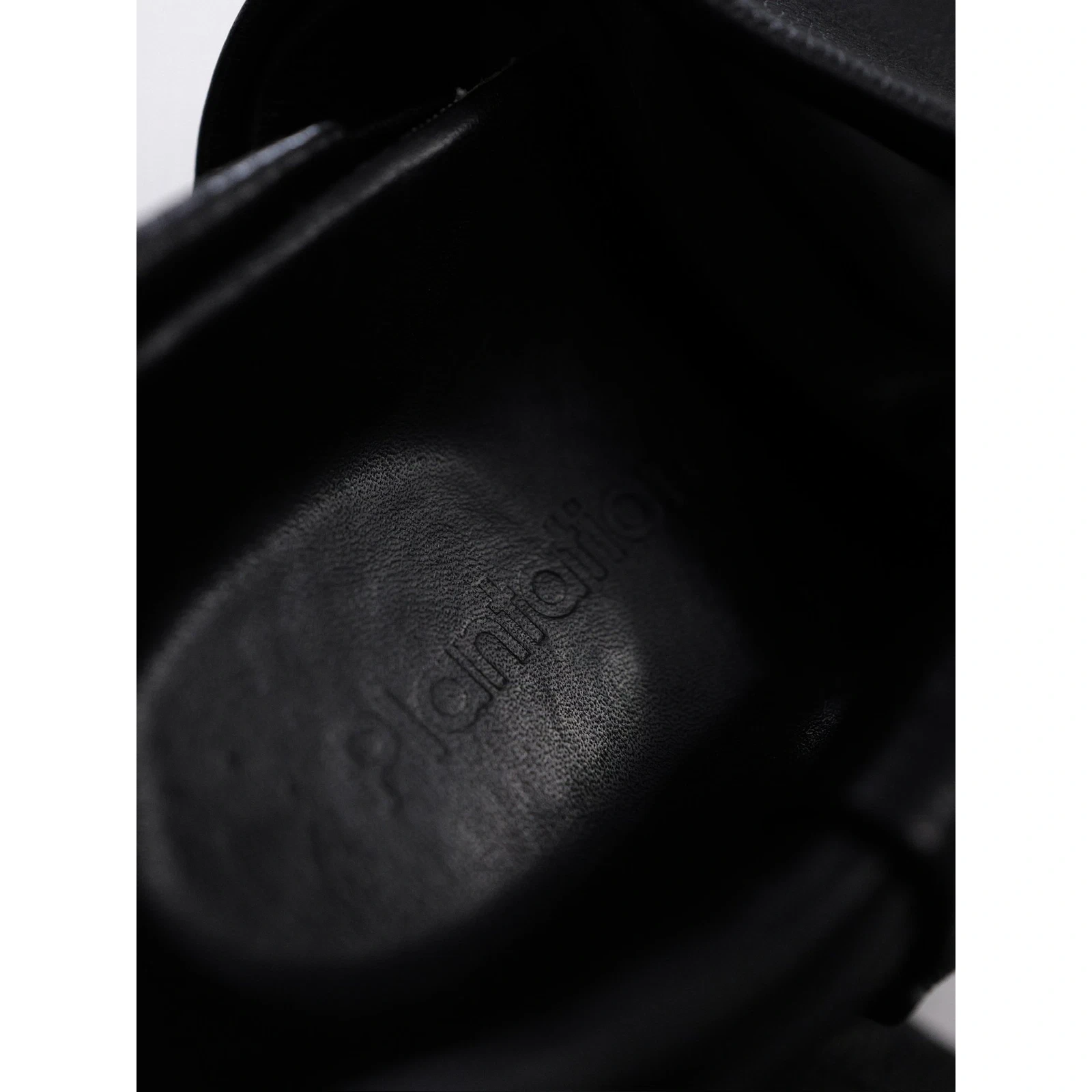 PLANTATION Leather mules Noir vintage, passéist — photo 13
