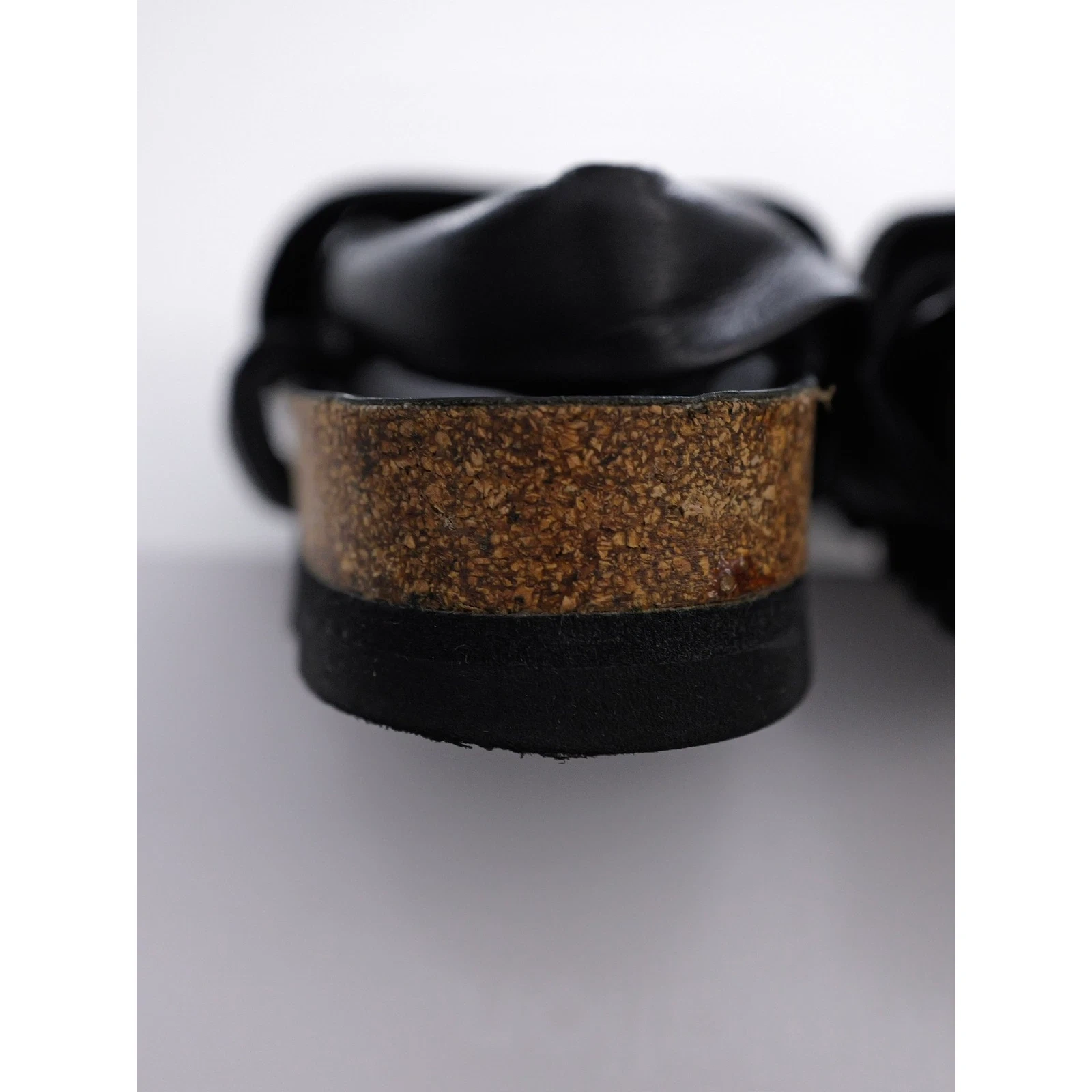 PLANTATION Leather mules Noir vintage, passéist — photo 15