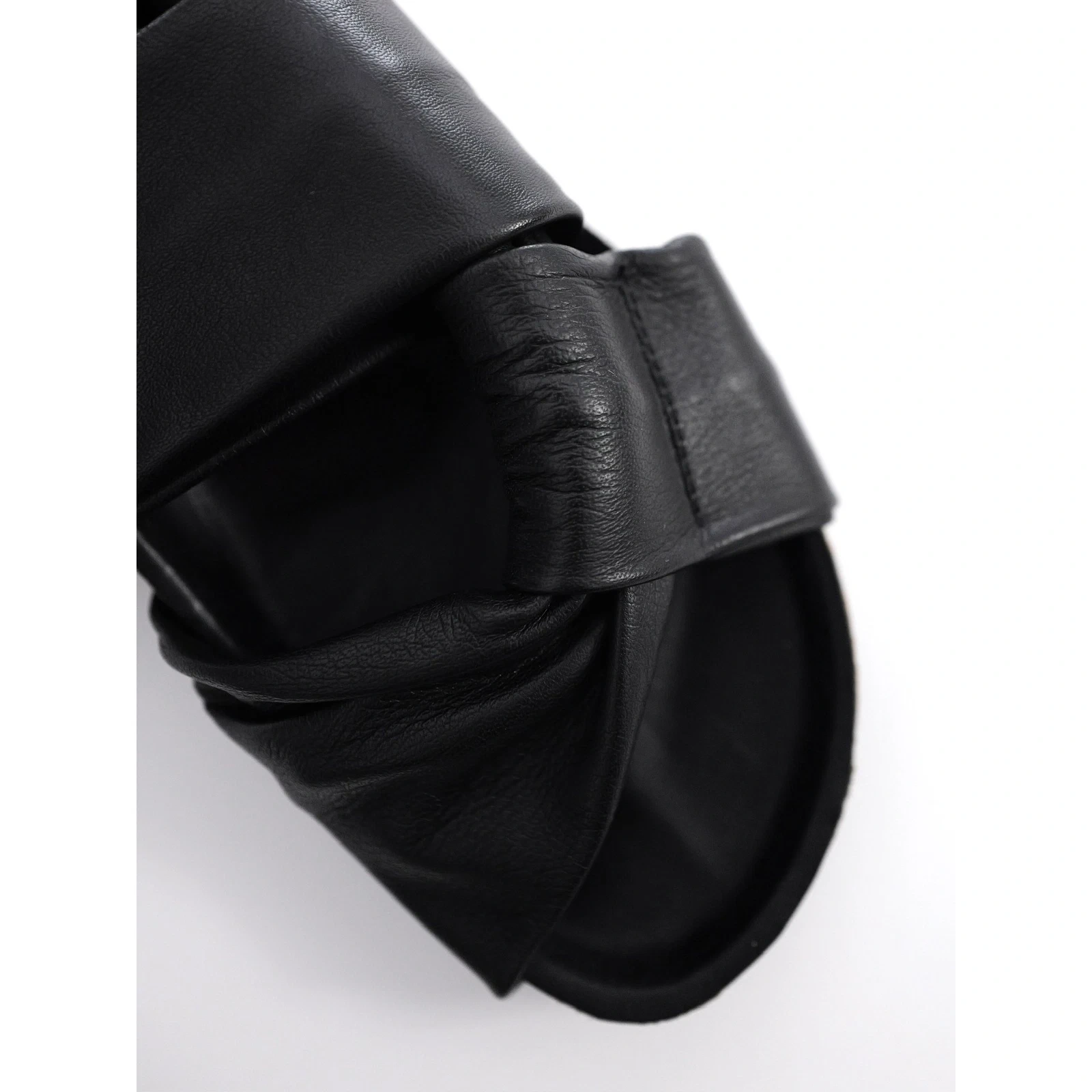 PLANTATION Leather mules Noir vintage, passéist — photo 3