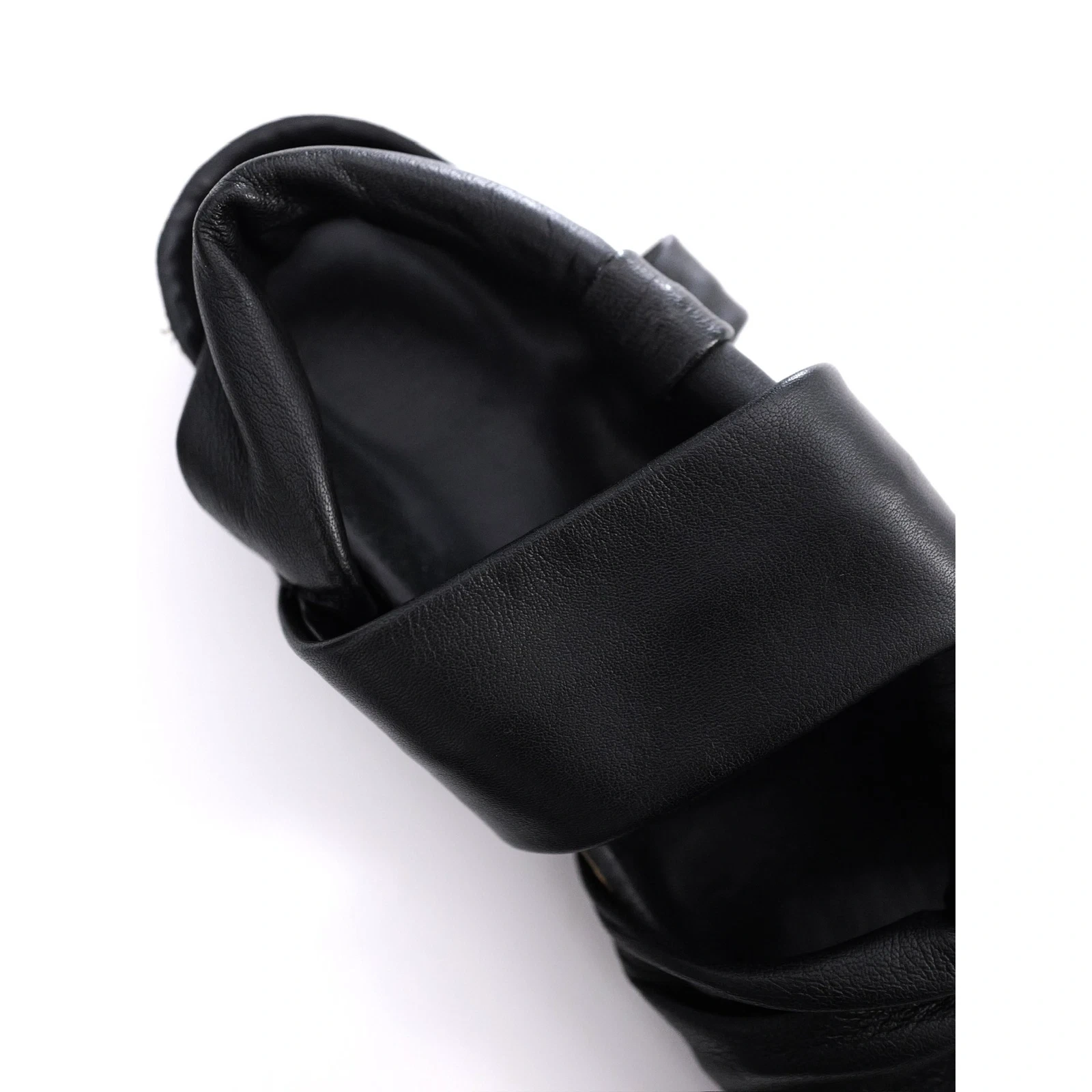 PLANTATION Leather mules Noir vintage, passéist — photo 4