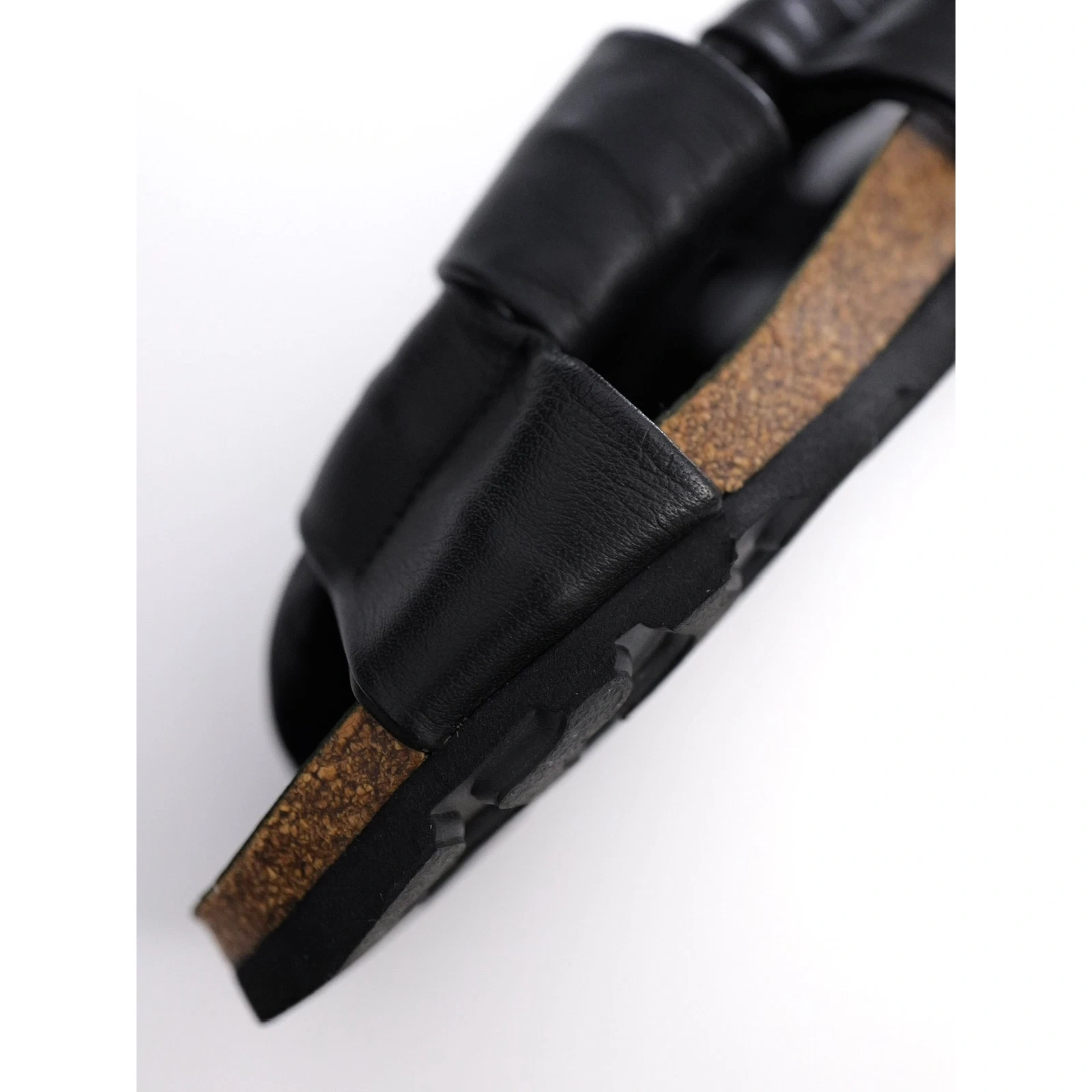 PLANTATION Leather mules Noir vintage, passéist — photo 7