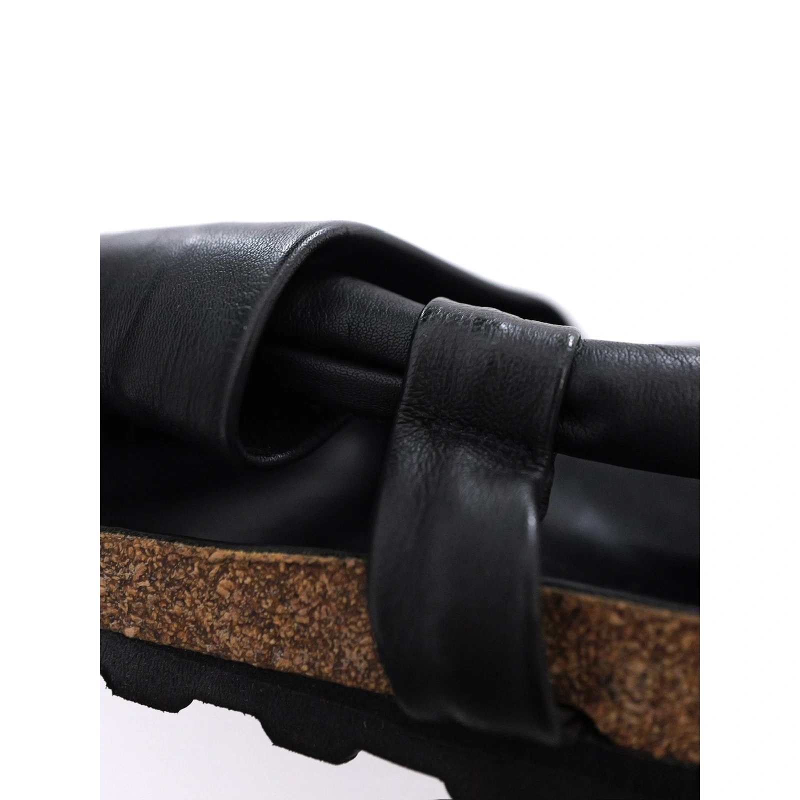 PLANTATION Leather mules Noir vintage, passéist — photo 8