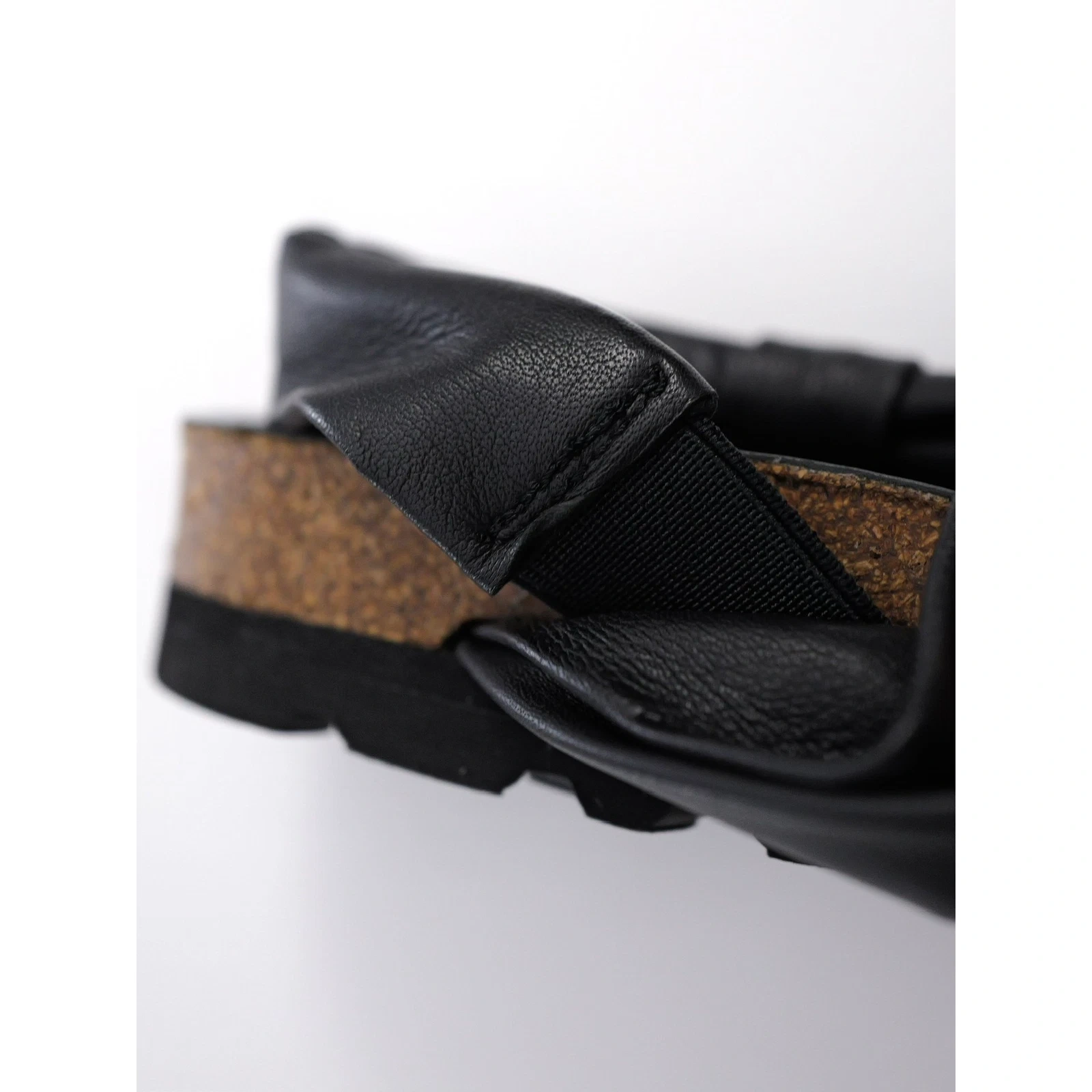 PLANTATION Leather mules Noir vintage, passéist — photo 9