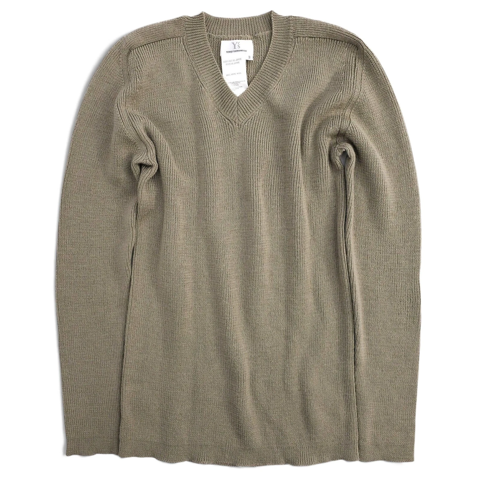 YOHJI YAMAMOTO Wool jumper Kaki vintage, passéist — photo 1