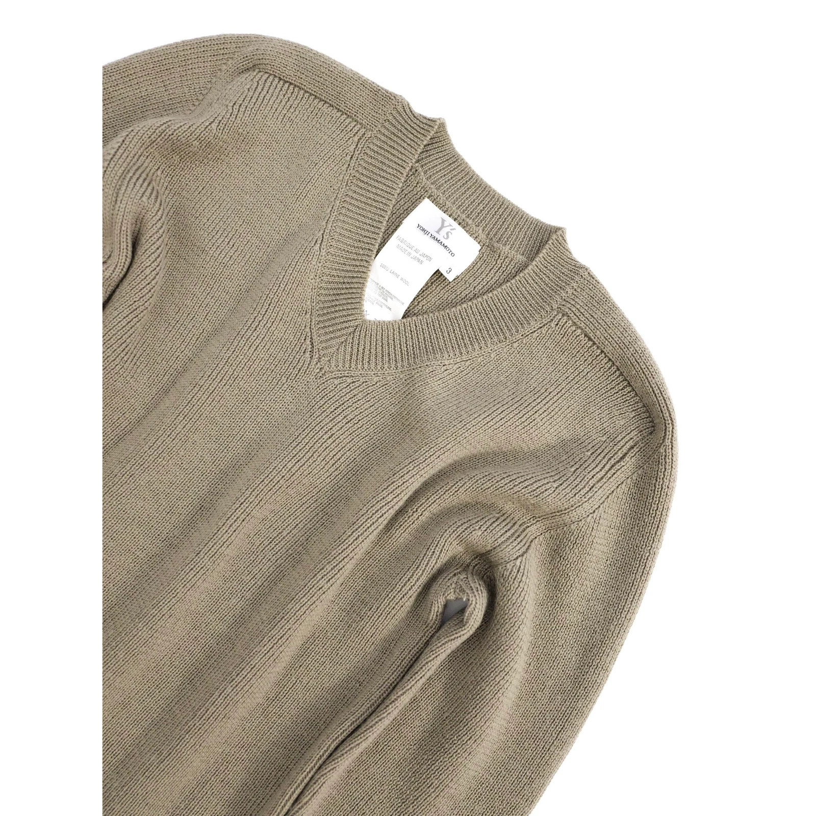 YOHJI YAMAMOTO Wool jumper Kaki vintage, passéist — photo 2