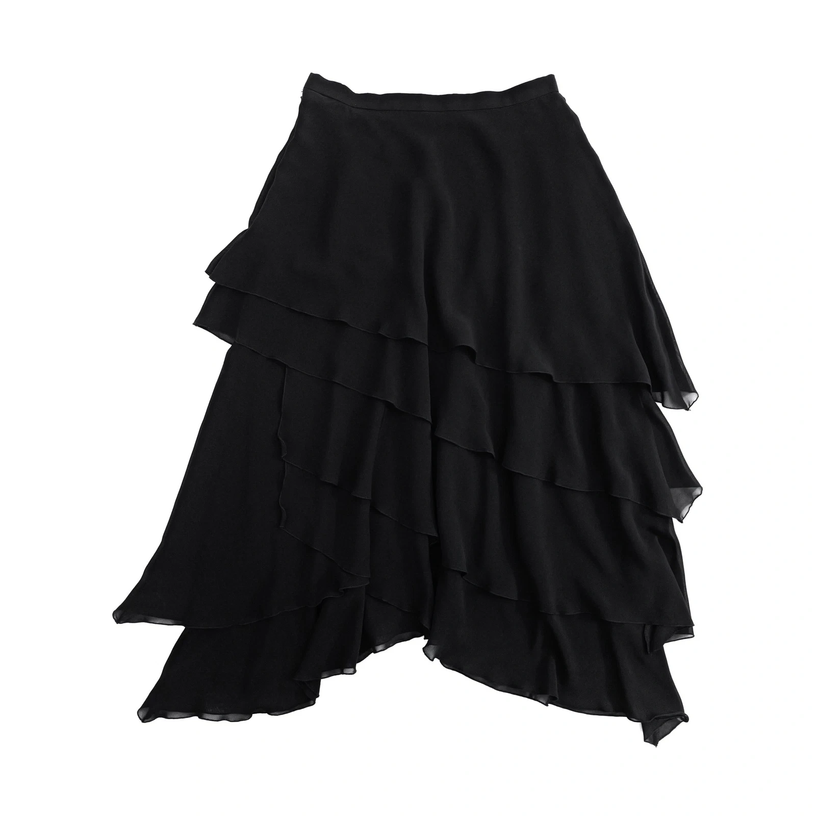 YOSHIKI HISHINUMA Jupe mi-longue Noir vintage, passéist — photo 11
