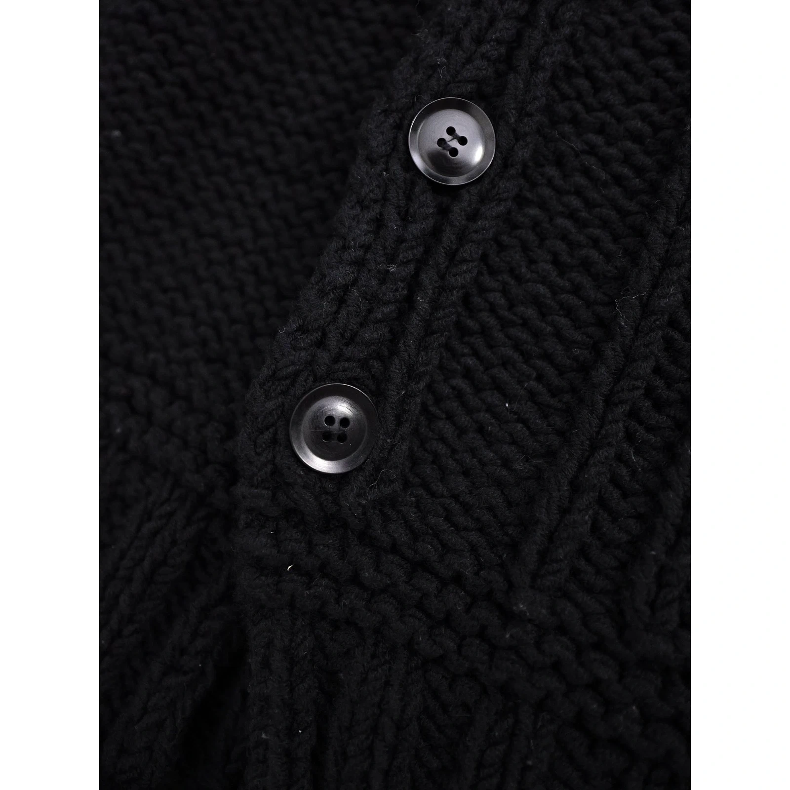 YOHJI YAMAMOTO Cardigan en laine Marine vintage, passéist — photo 11
