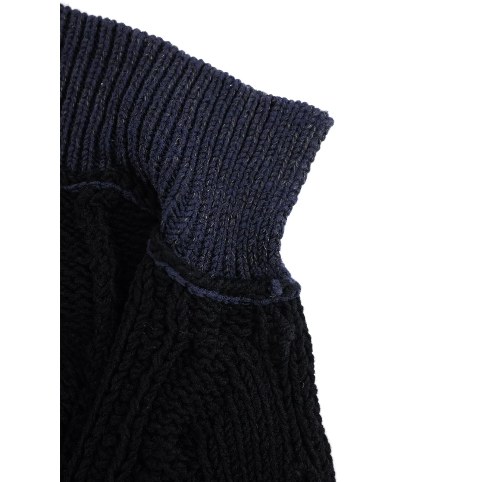 YOHJI YAMAMOTO Cardigan en laine Marine vintage, passéist — photo 10