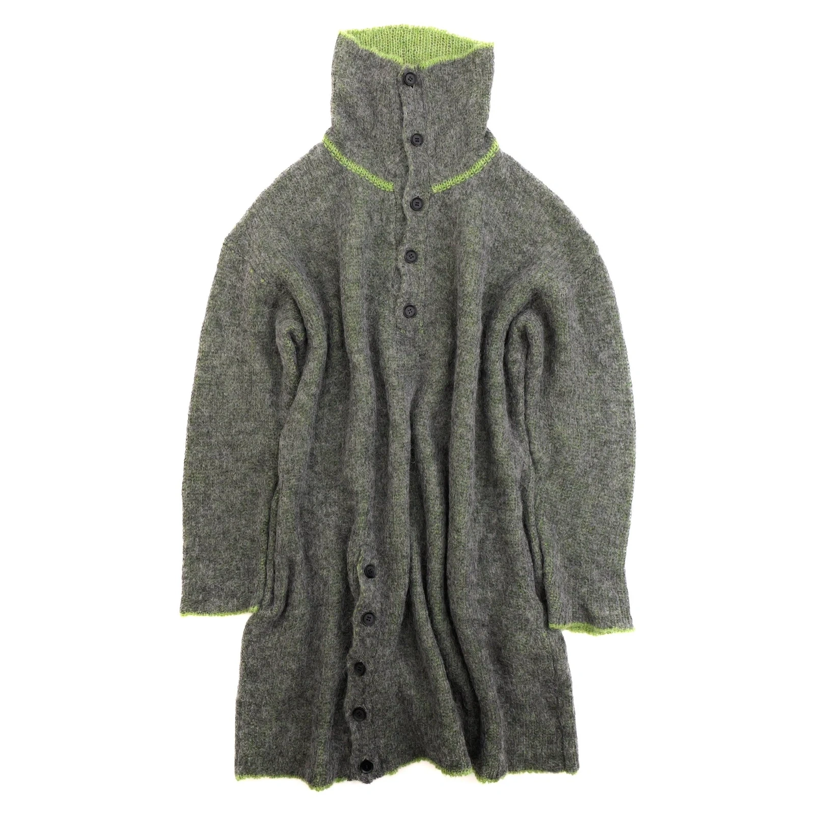 GROUND Y Veste longue en laine Gris vintage, passéist — photo 7