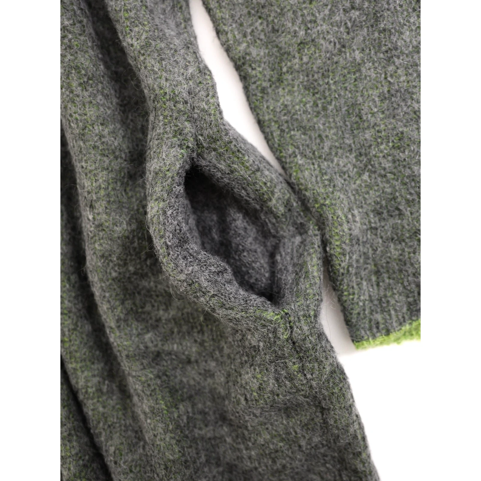 GROUND Y Veste longue en laine Gris vintage, passéist — photo 9