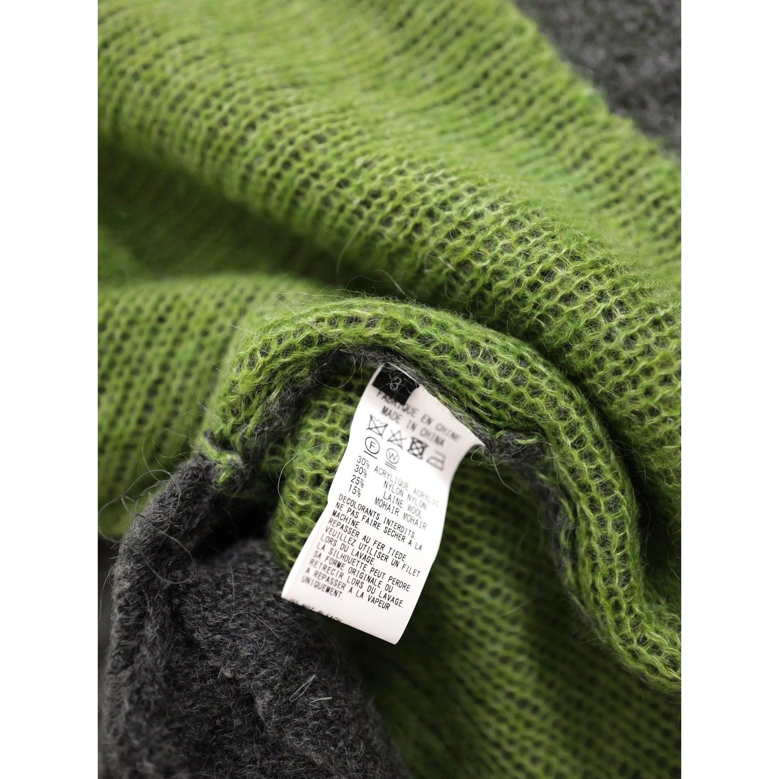 GROUND Y Veste longue en laine Gris vintage, passéist — photo 10